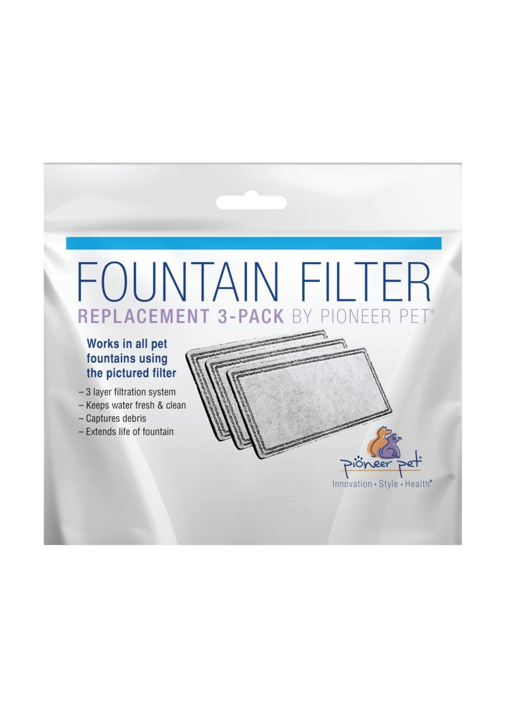 Pioneer Pet Pioneer Pet Replacement 3pack Fountain Filter