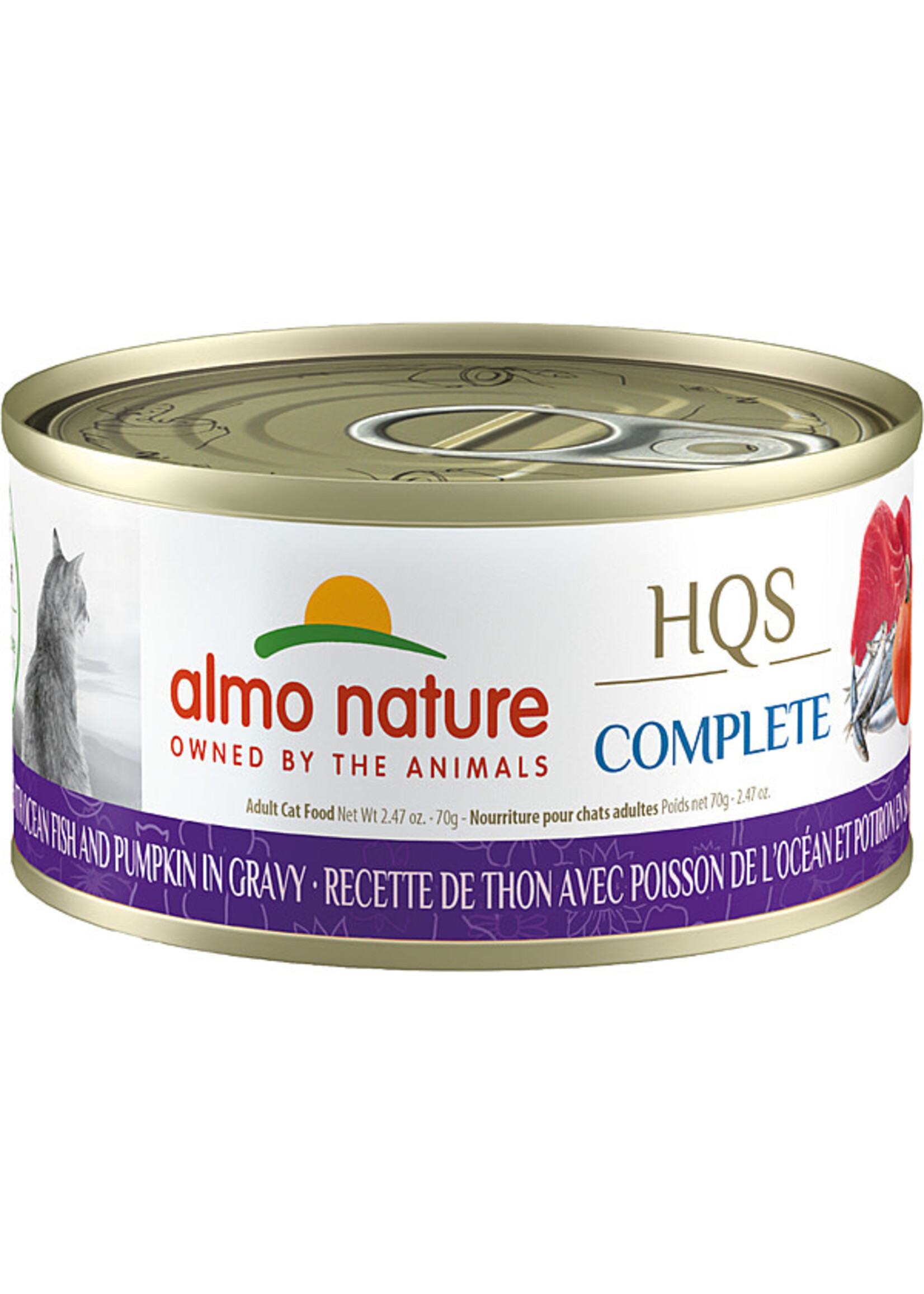 almo Nature Almo Nature Cat HQS Tuna/Ocean Fish/Pumpkin in Gravy 70gm