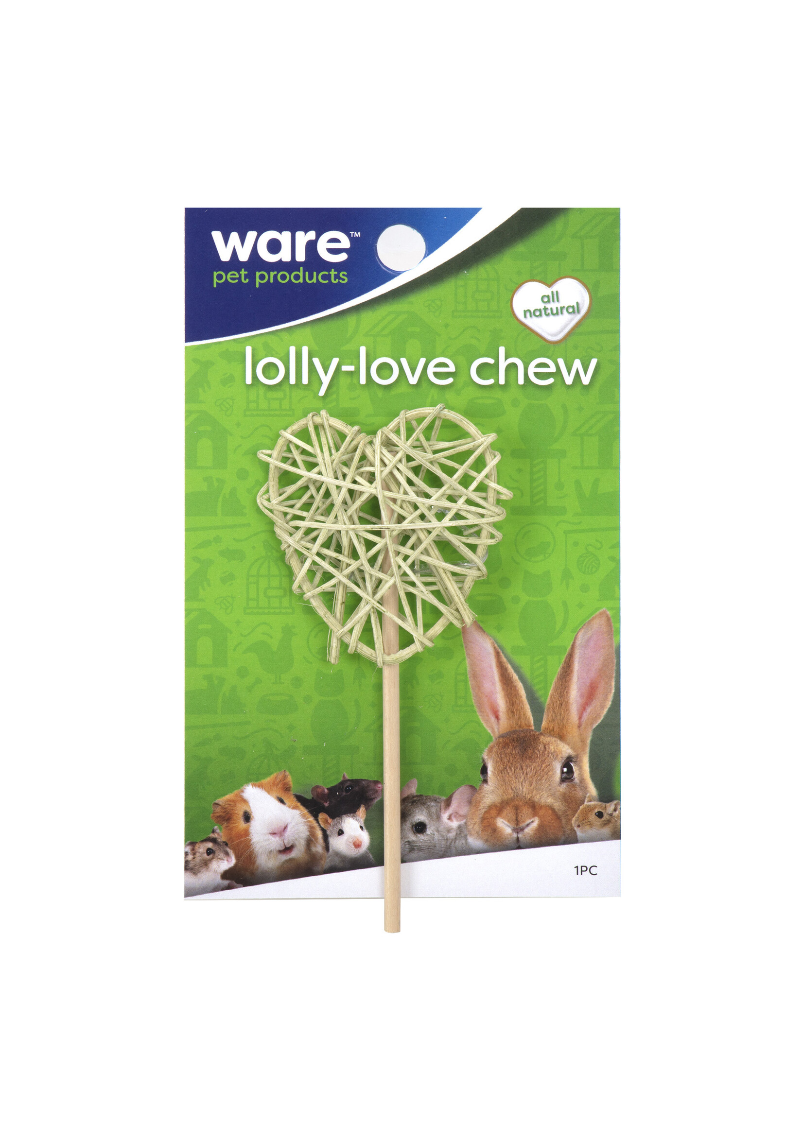 Ware Pet Products Ware Lolly-Love Chew 4 x 2 x 6.5in