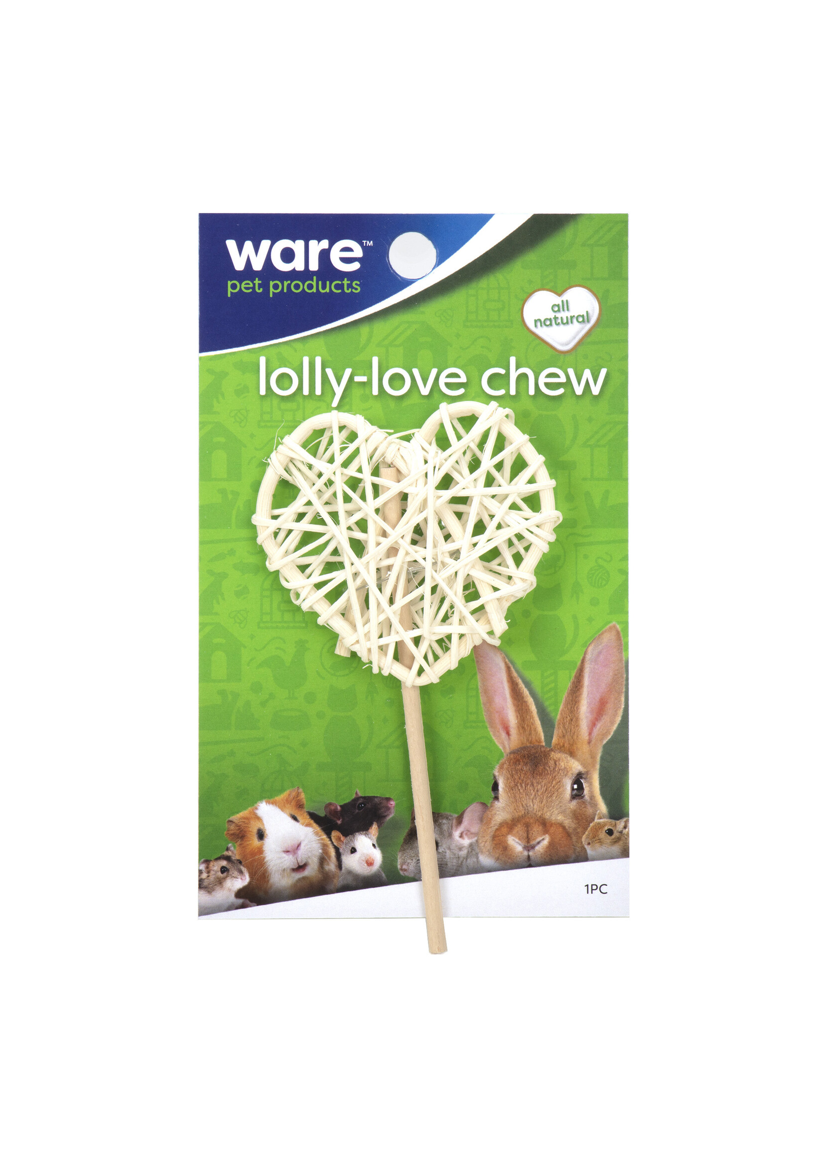 Ware Pet Products Ware Lolly-Love Chew 4 x 2 x 6.5in