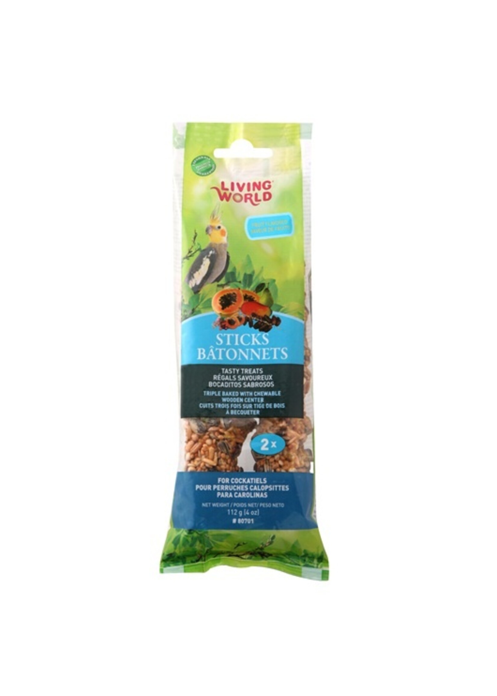 Living World Living World Cockatiel Sticks 2pack 4oz