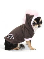 Hip Doggie Hip Doggie Pink Skull Mohawk Sweater XS