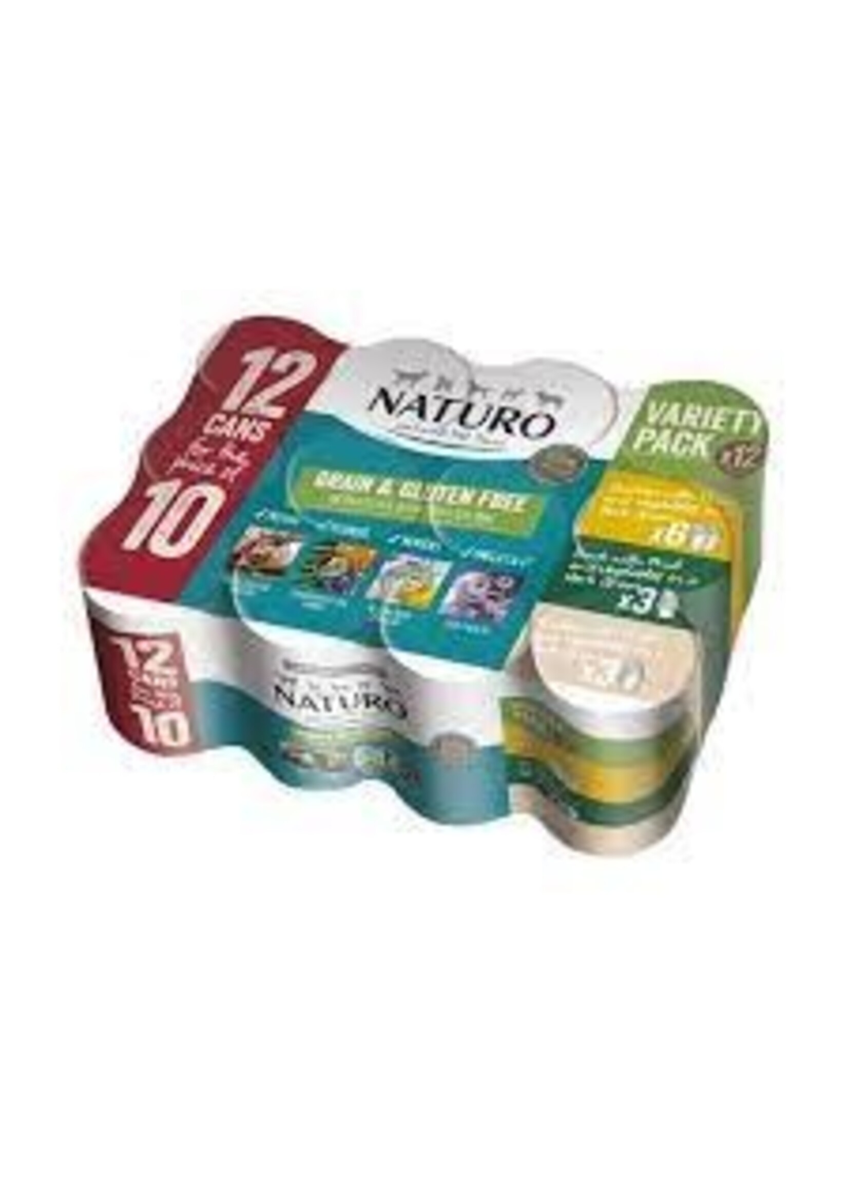 Naturo Naturo Dog Cans Variety Pack Grain Free 390g 12pack