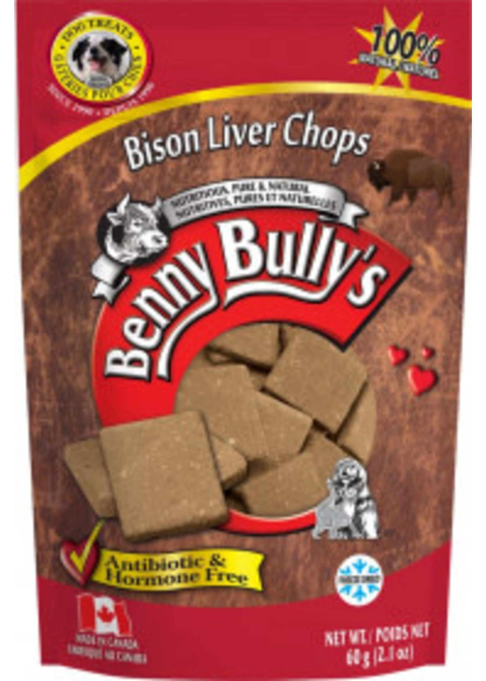 Benny Bully's Benny Bully's Bison Liver Chops 60g