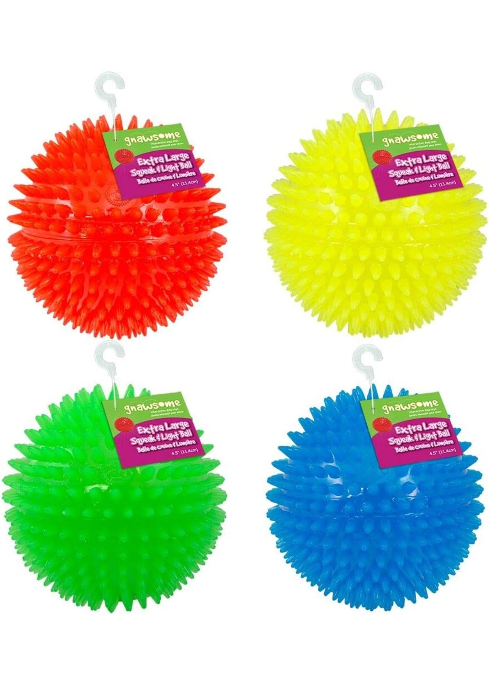 Gnawsome Gnawsome Squeaker & Light Ball Assorted