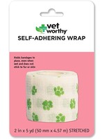 Vet Worthy Vet Worthy Self-Adhering Wrap 2' x 5" Paw Print