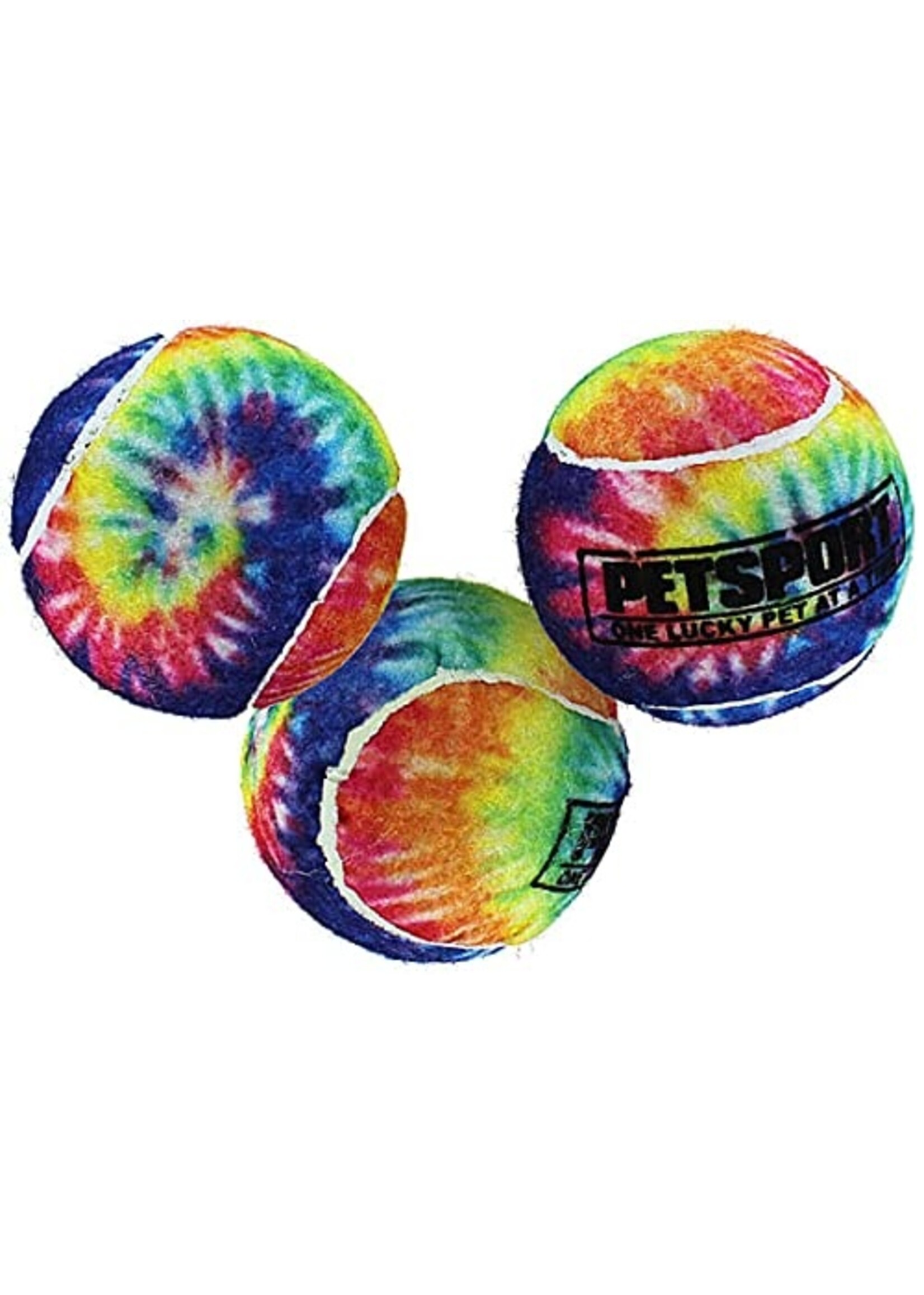 Petsport Petsport Tie Dye Squeak Ball 1.8" 3pack