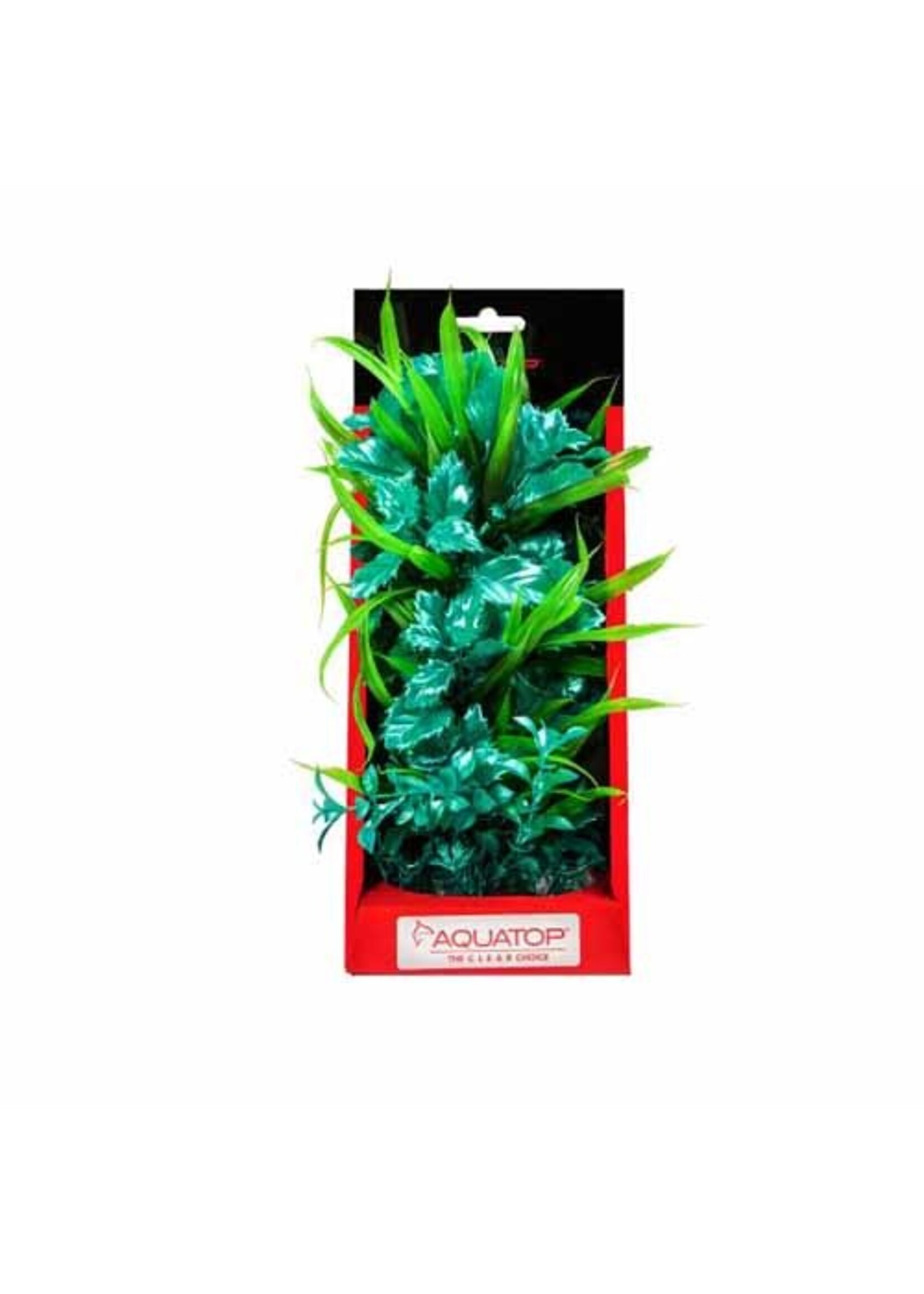 Aquatop Aquatop Boxed Vibrant Passion Turquoise Weighted Base Plant