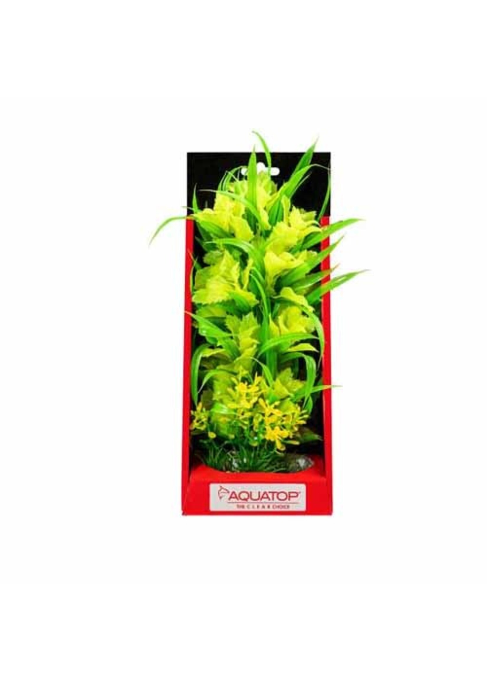 Aquatop Aquatop Boxed Vibrant Passion Yellow Weighted Base Plant