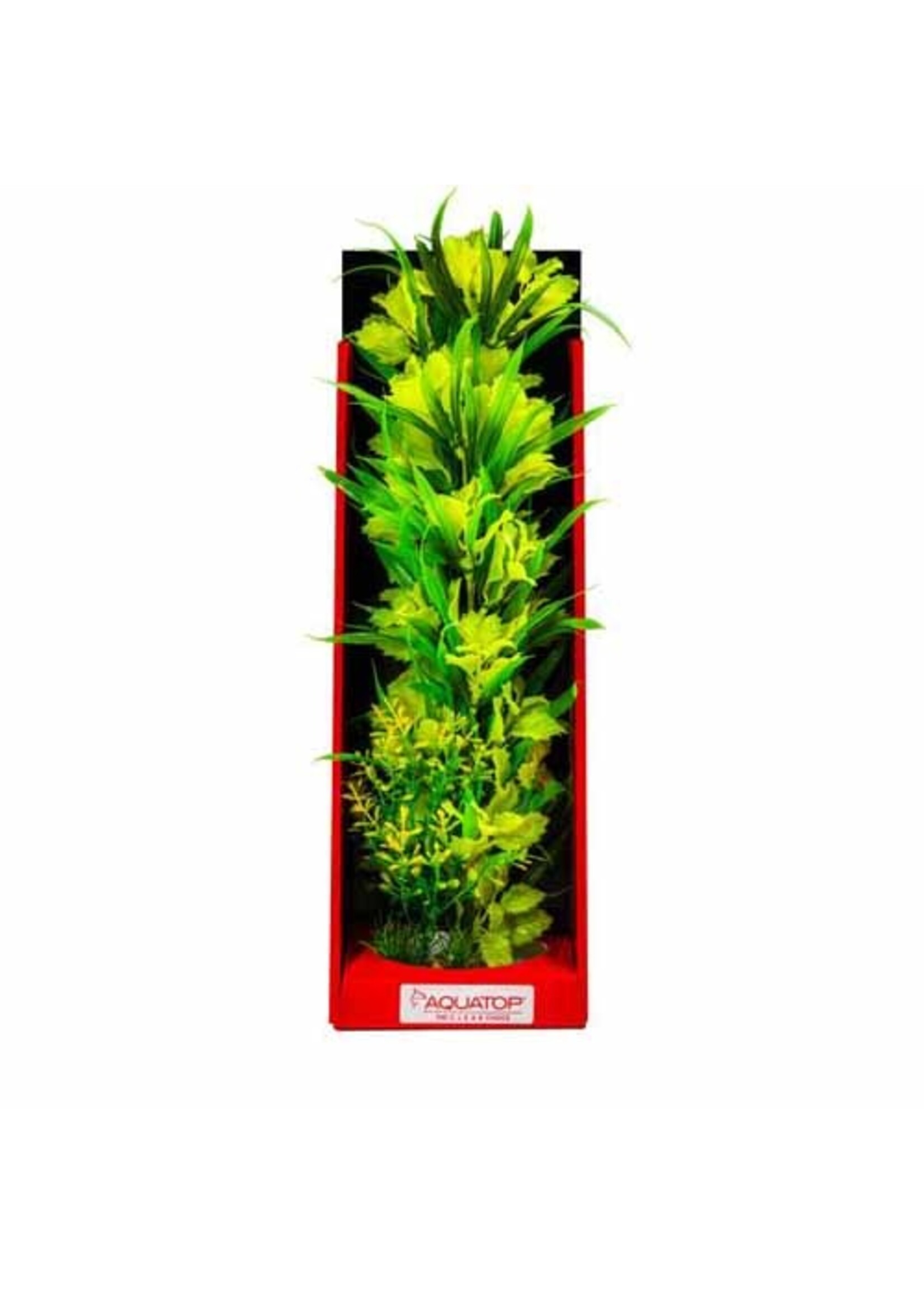 Aquatop Aquatop Boxed Vibrant Passion Yellow Weighted Base Plant