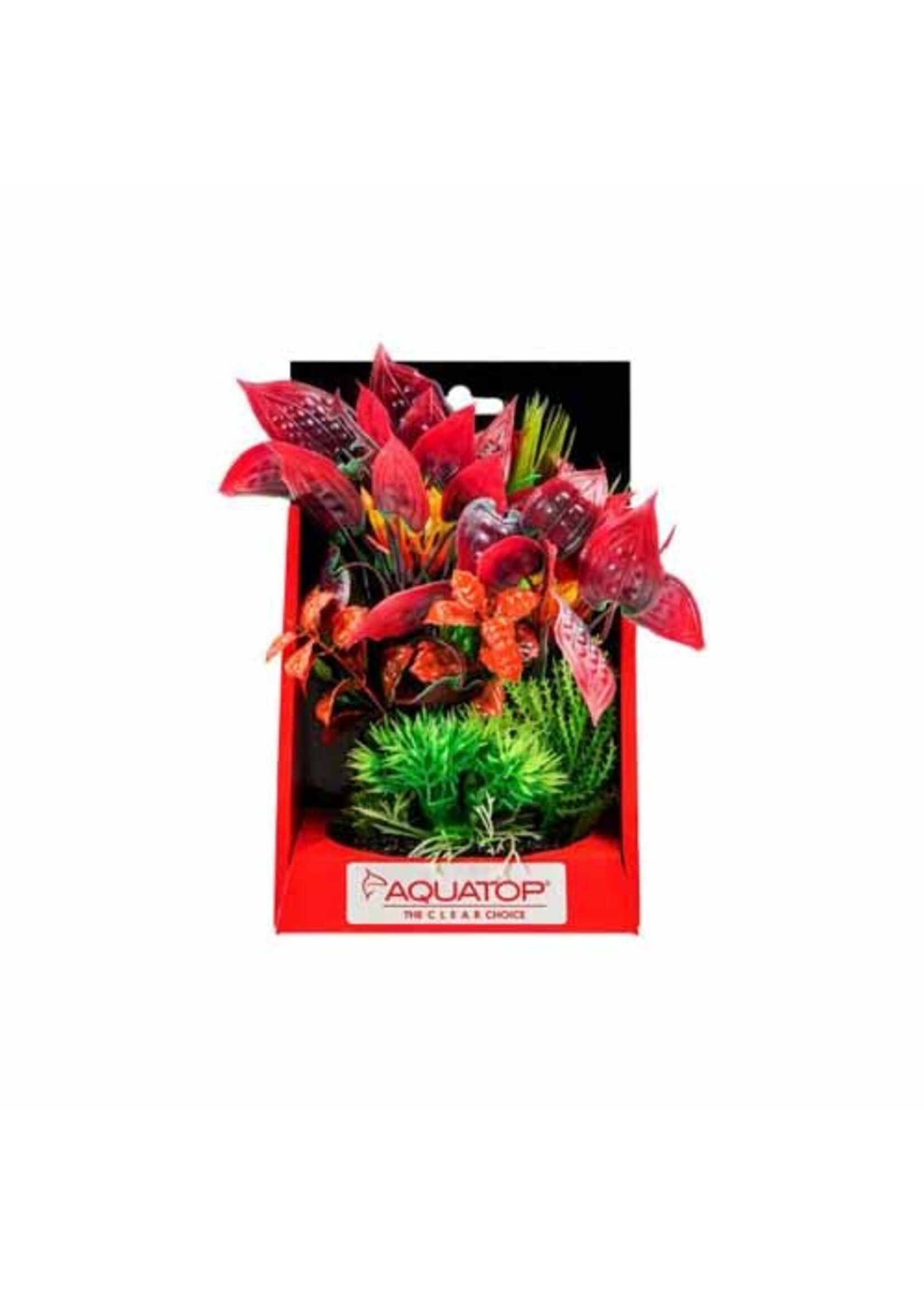 Aquatop Aquatop Boxed Vibrant Wild Mixed Red Weighted Base Plant