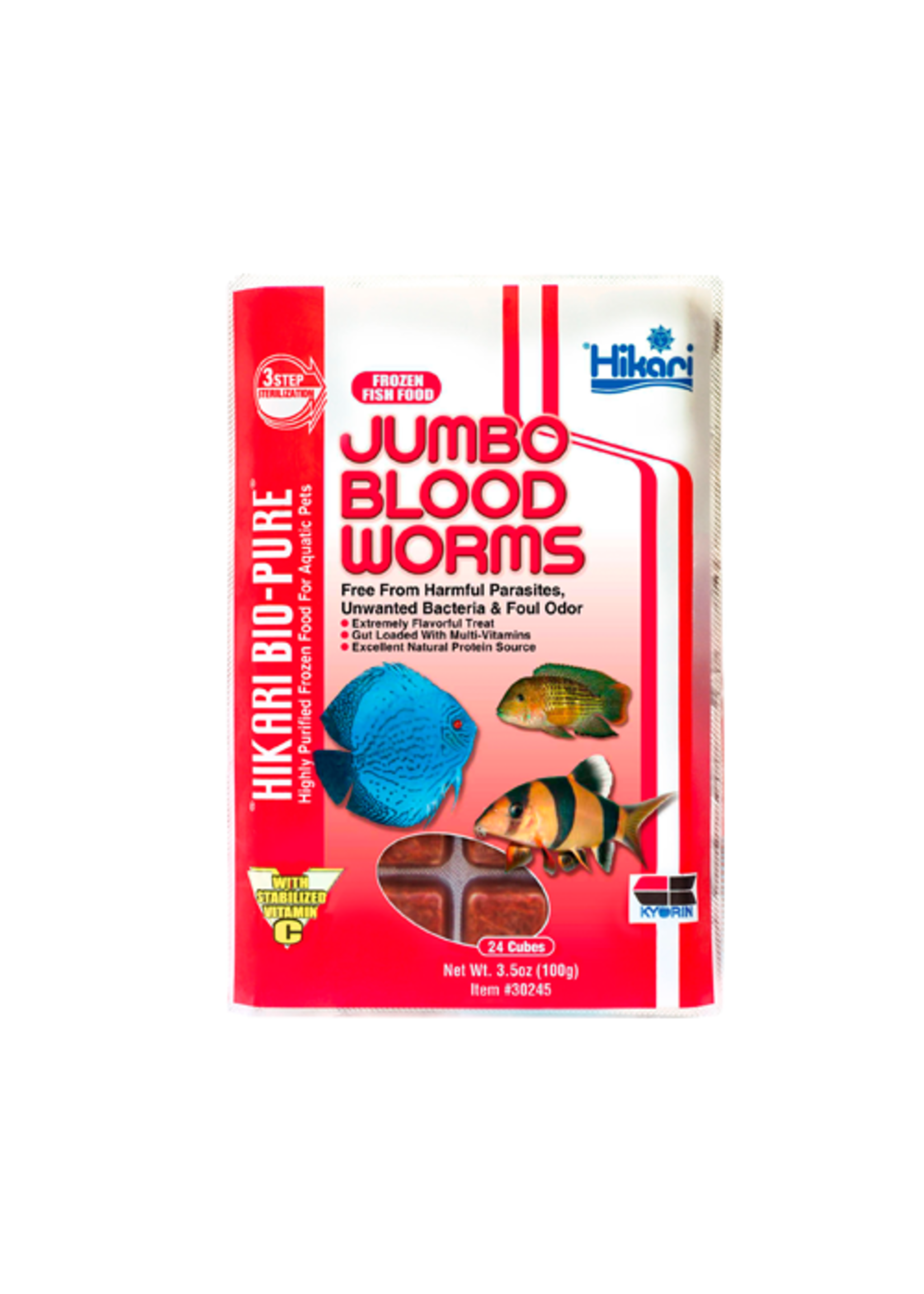 Hikari Frozen Bio Pure Jumbo Blood Worms - The Lloydminster Pet Pad Inc.