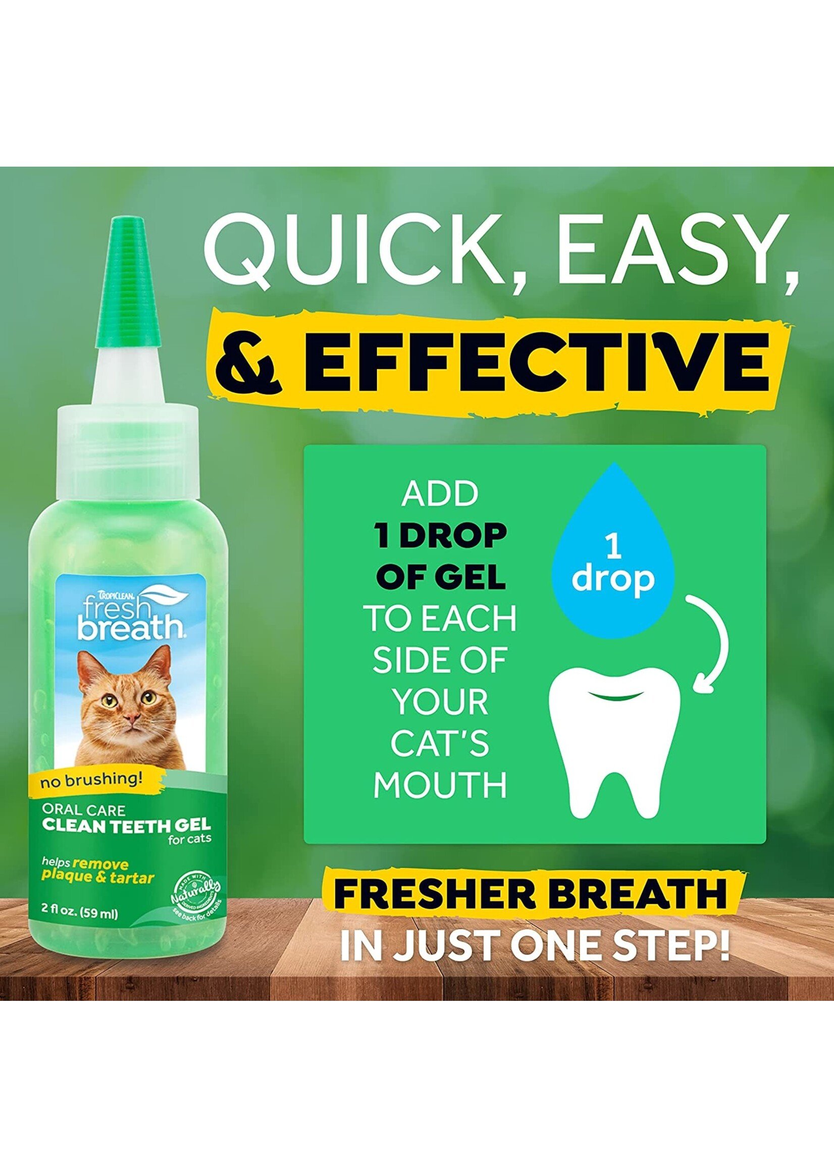 Tropiclean TropiClean Fresh Breath Clean Teeth Gel for Cats 2oz