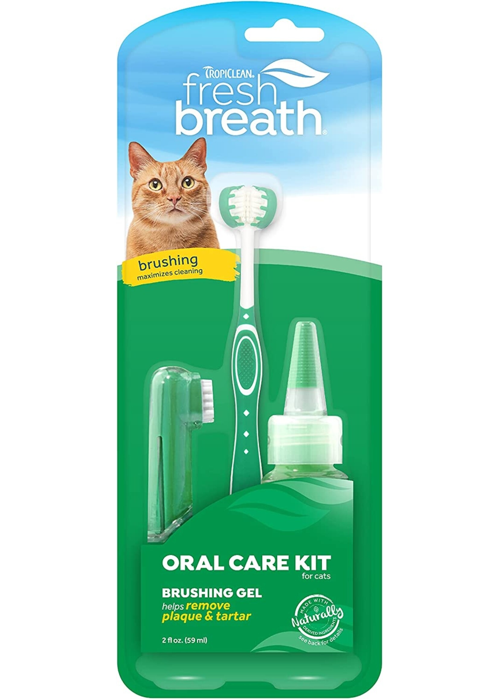 Tropiclean TropiClean Fresh Breath Oral Care Brushing Kit for Cats 2oz