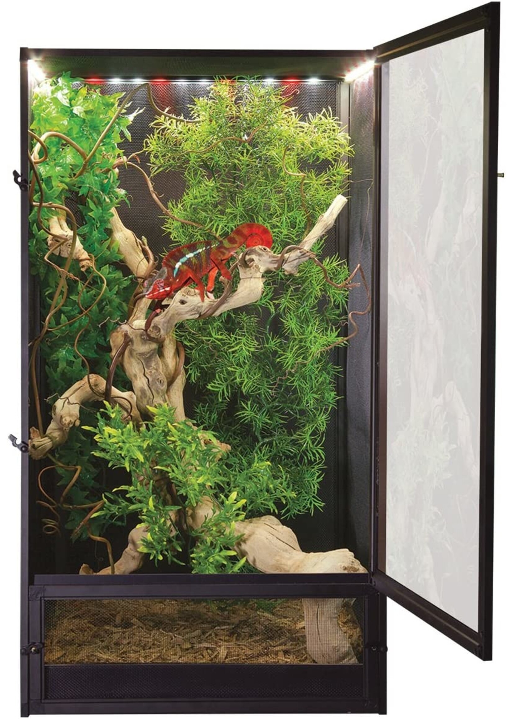 Zoo Med Zoo Med ReptiBreeze LED Deluxe Screen Cage Medium 16 x 16 x 30" w/ Built in LED Lights