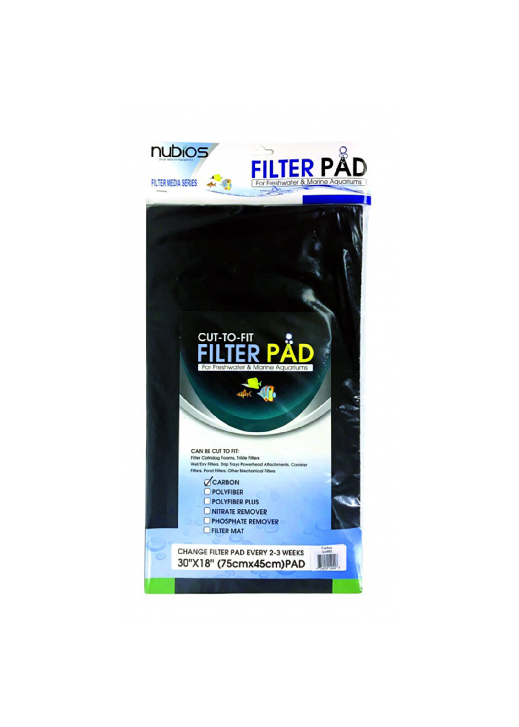 Nubios Nubios Filter Pad Carbon Remover 10 x 18"