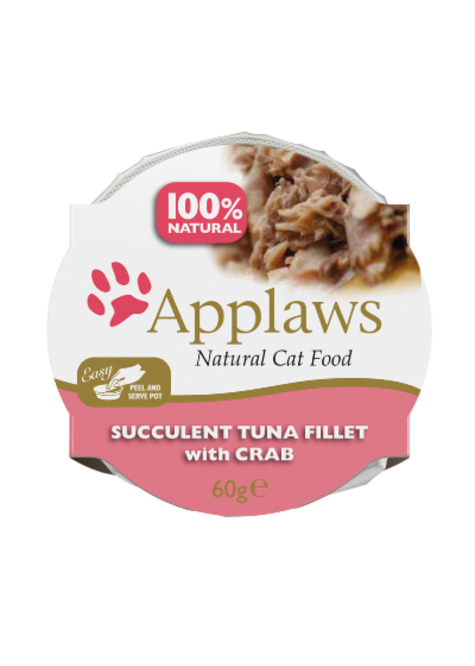 Applaws Applaws Cat Pots Tuna Fillet & Crab Recipe in Broth 60g x 10 case