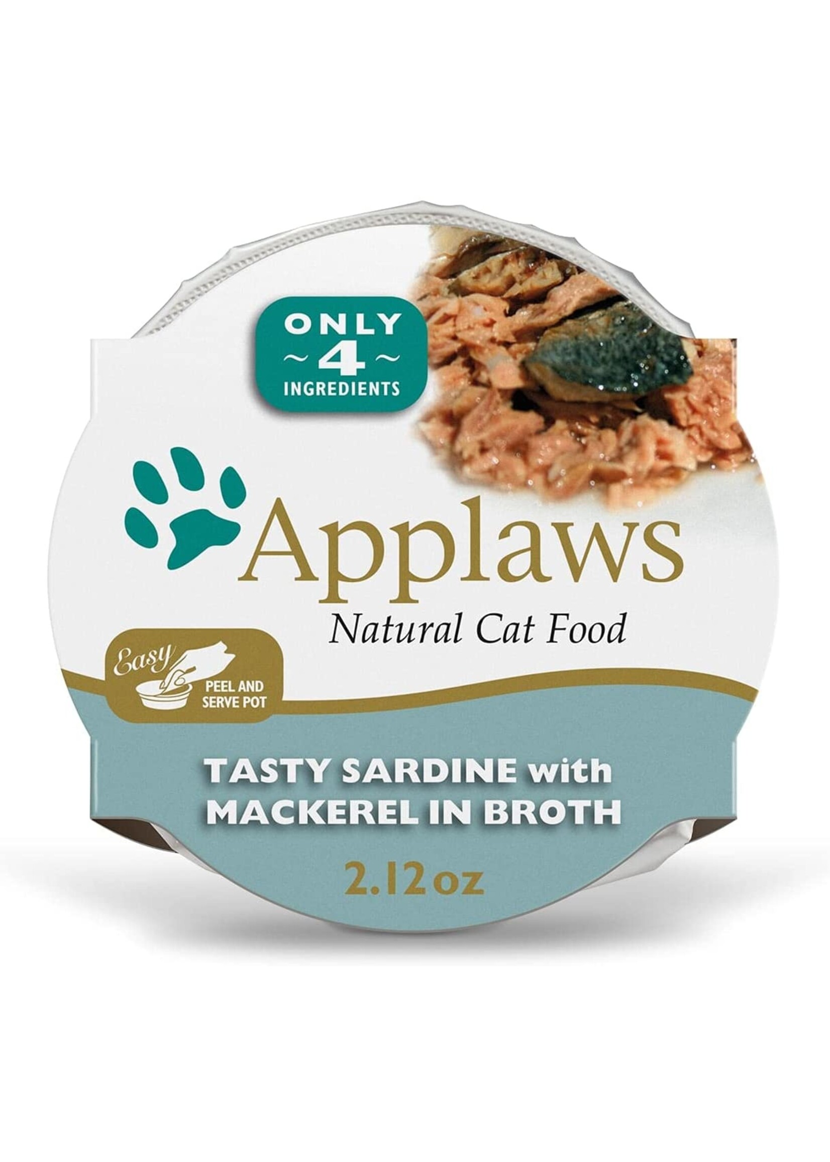 Applaws Applaws Cat Pots Sardine w/ Mackeral in Broth 60g single