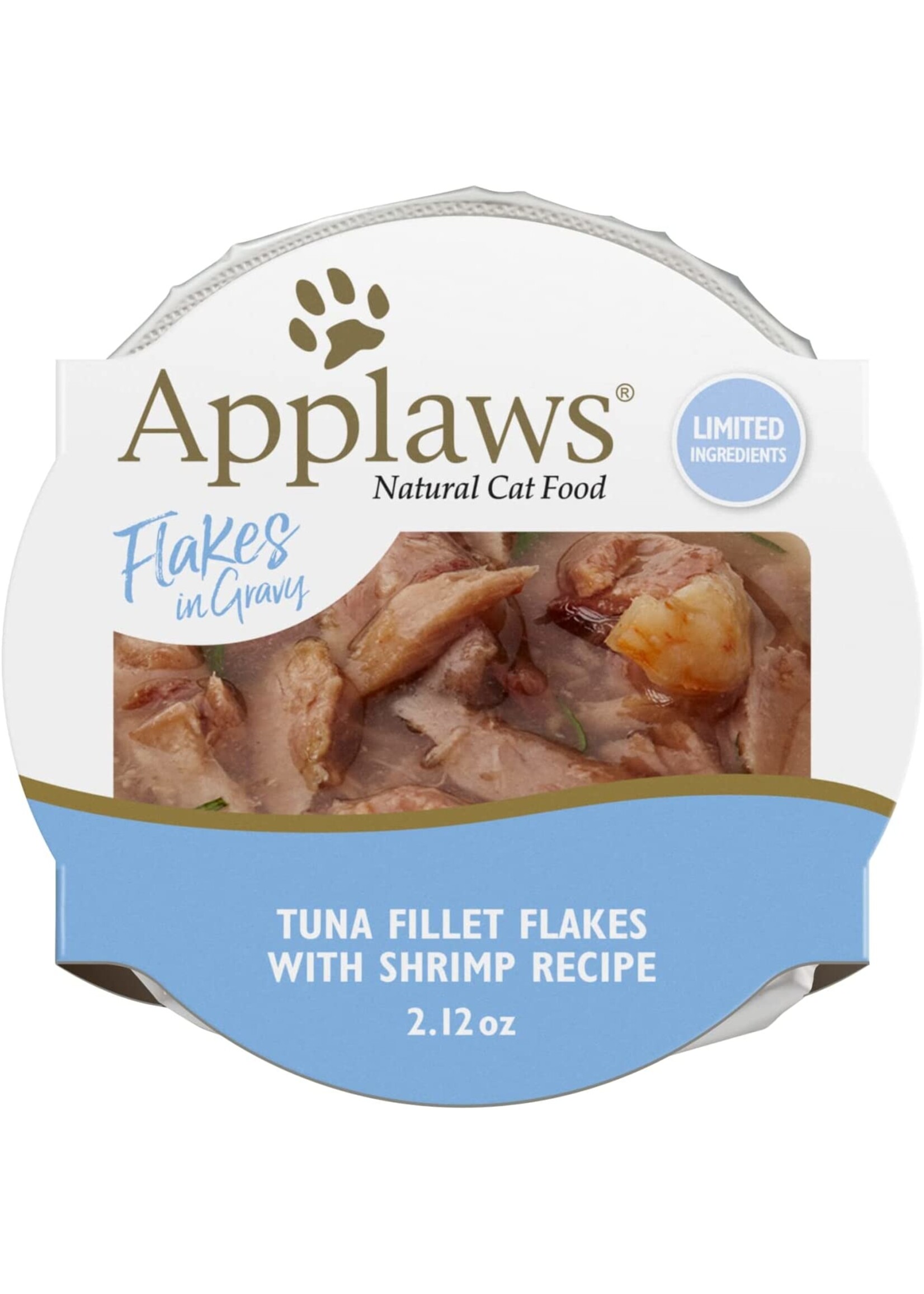 Applaws Applaws Cat Pots Tuna Fillet Flakes w/Shrimp in Gravy 60g x 18 case