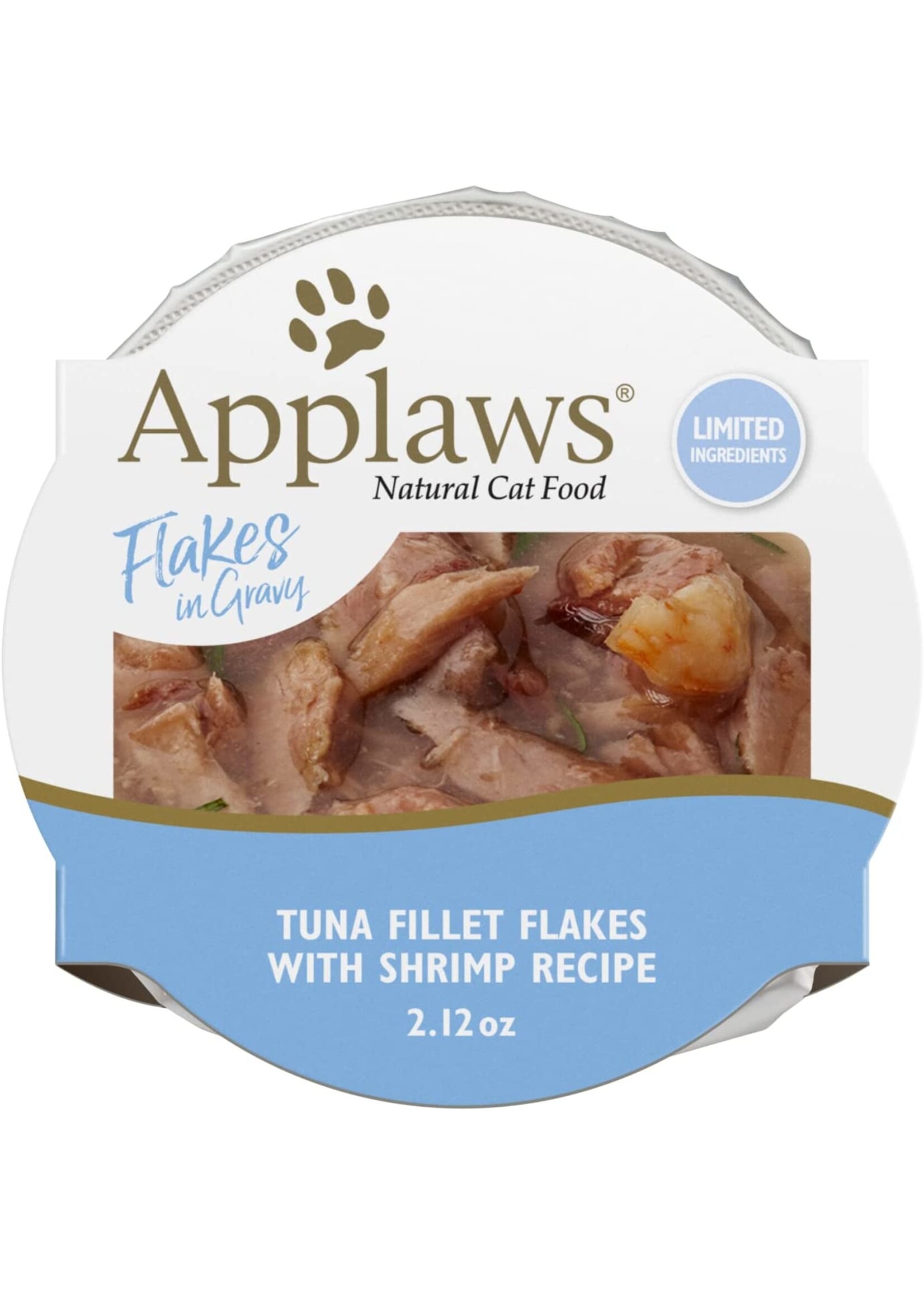 Applaws Applaws Cat Pots Tuna Fillet Flakes w/Shrimp in Gravy 60g single