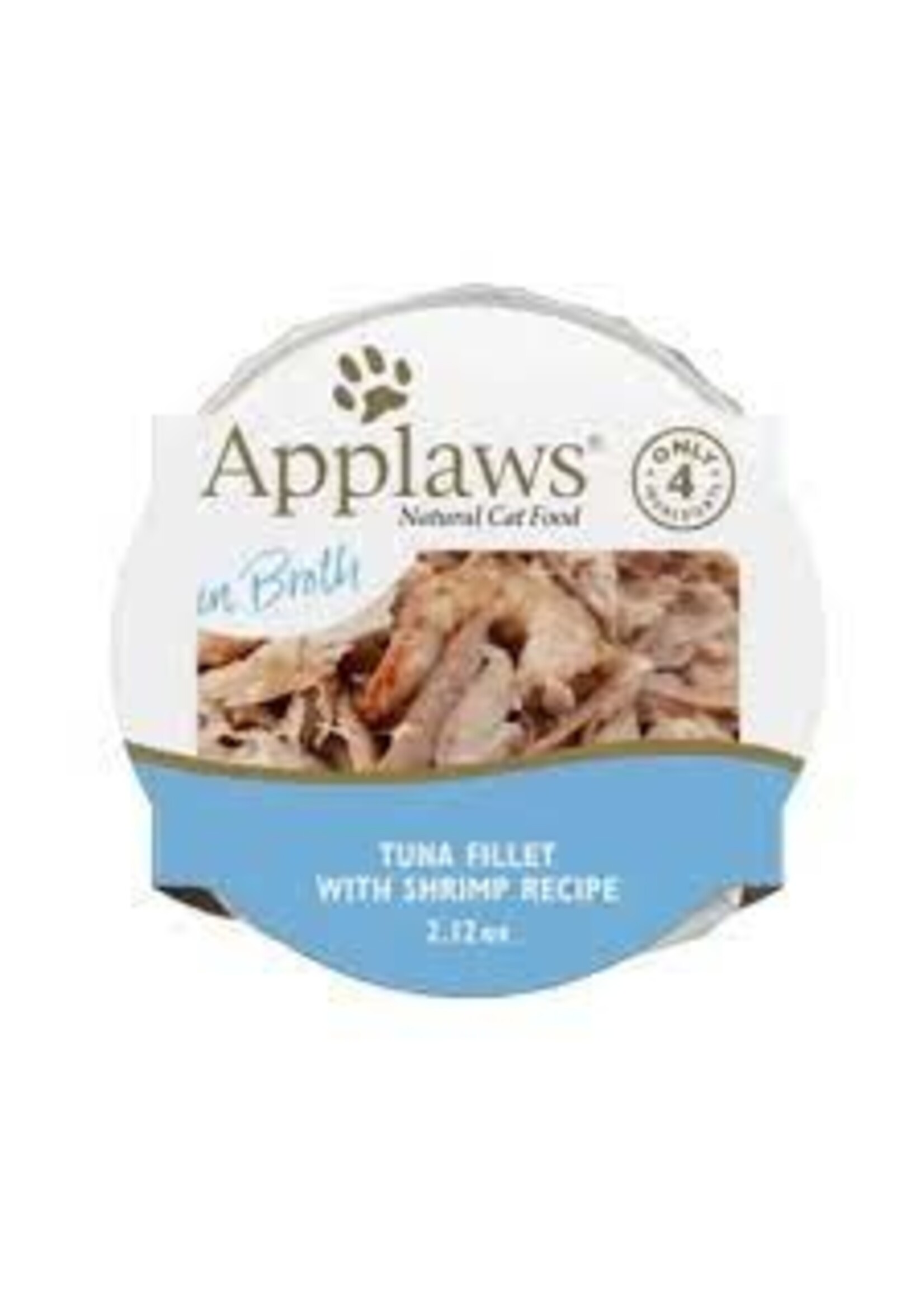 Applaws Applaws Cat Pots Tuna Fillet w/ Shrimp in Broth 60g x 10 case