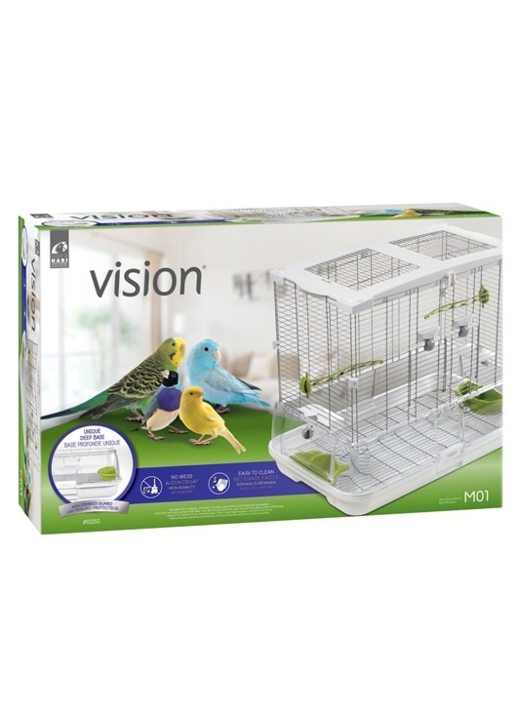 Vision Vision Bird Cage for Medium Birds (M01) Small Wire 24.6x15.6x21"