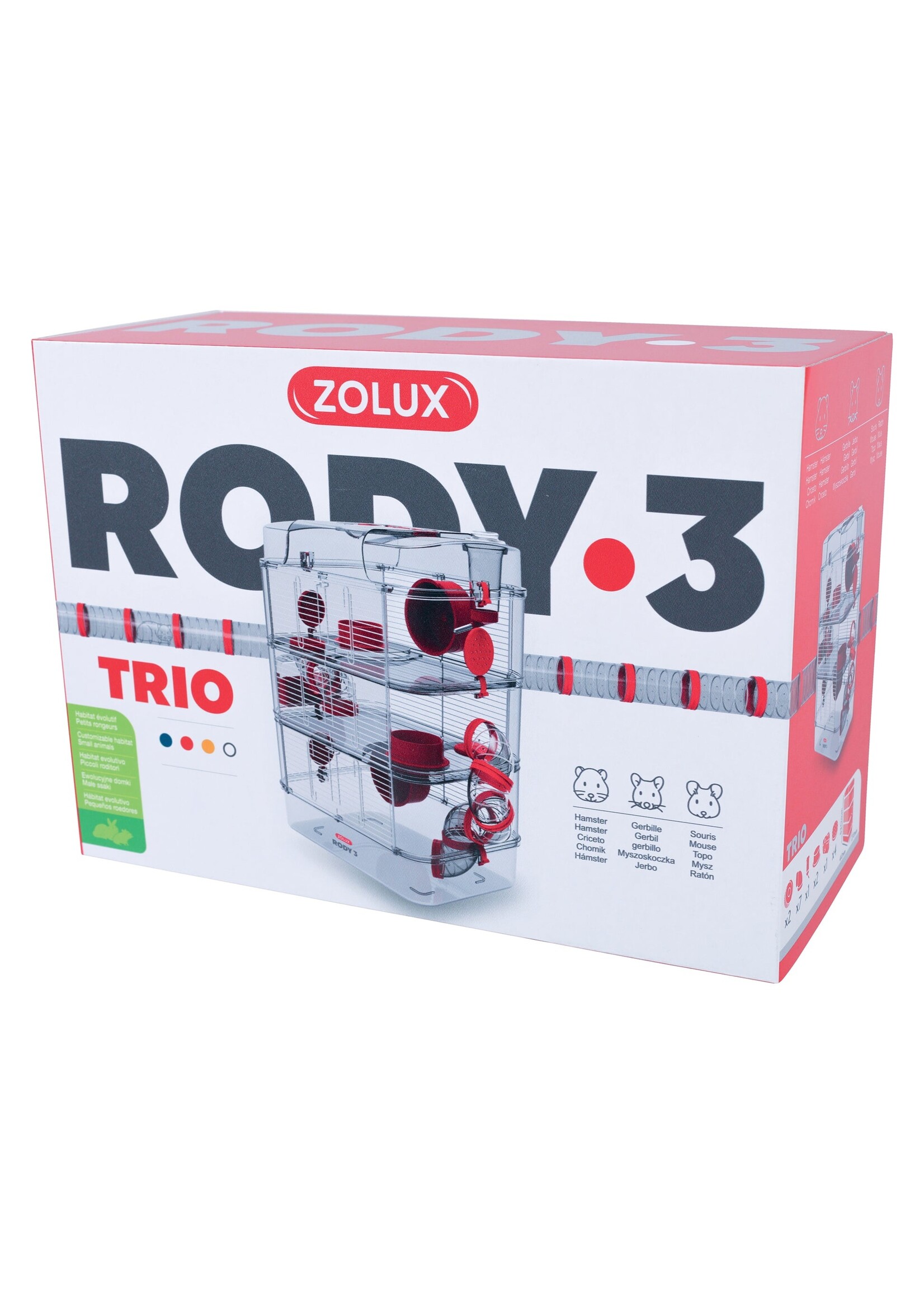 Zolux Zolux Rody3 Trio Hamster Cage 3 Story 41 x 27 x 53cm