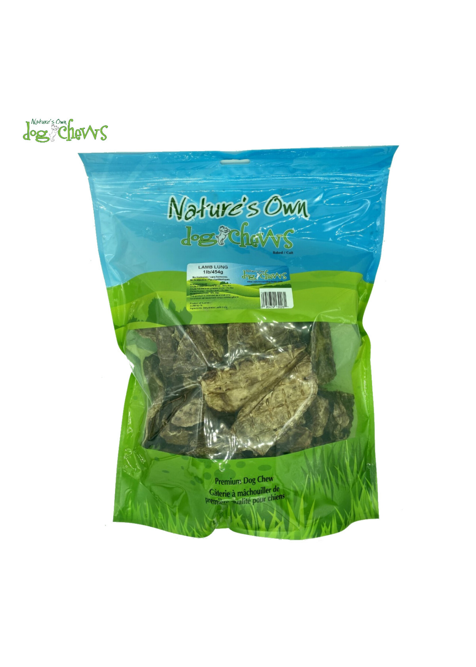 Nature's Own Nature's Own Lamb Lung Chew 1lb
