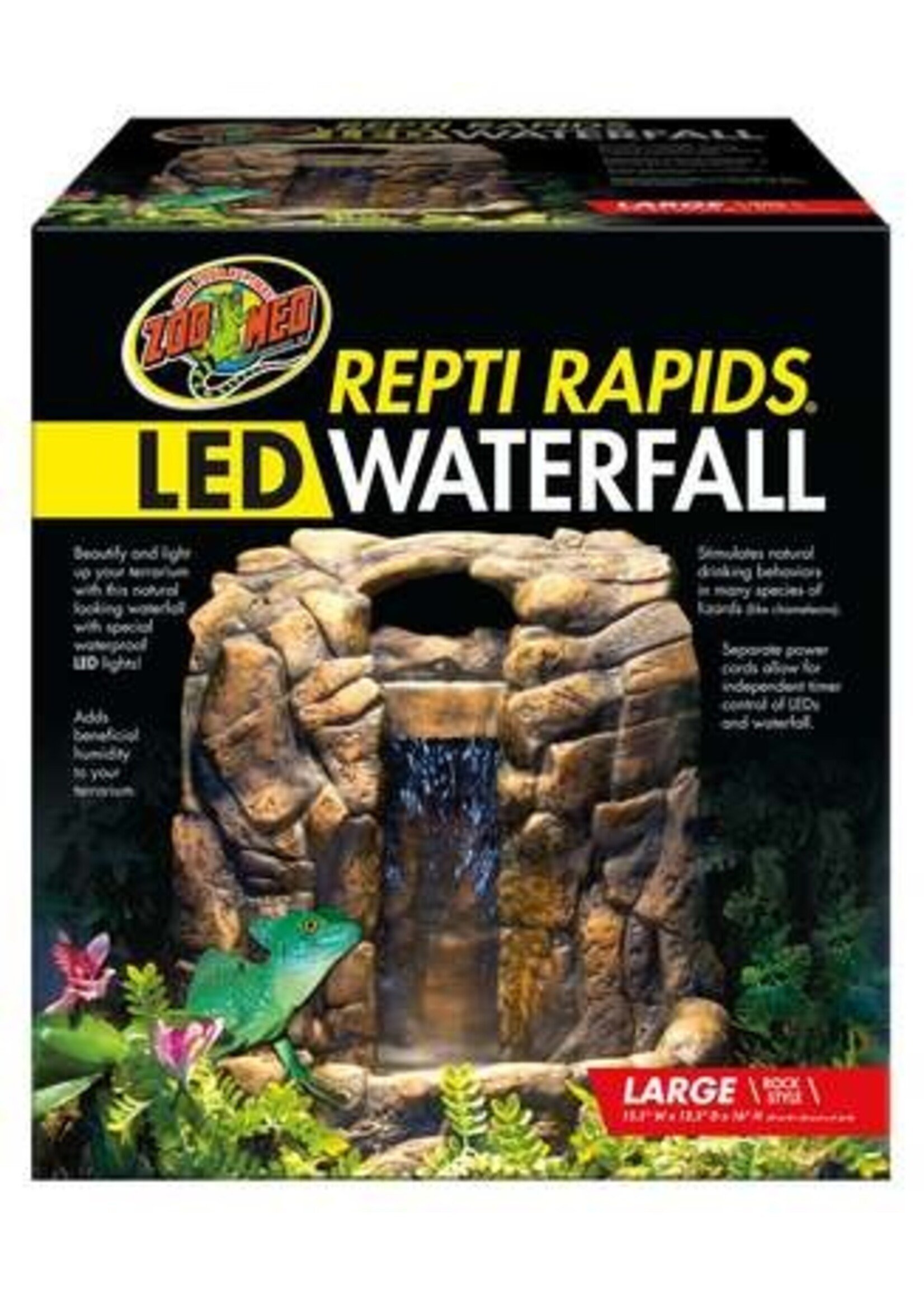 Zoo Med Zoo Med Repti Rapids LED Waterfall Rock Large 15.5 x 12.5 x 16"