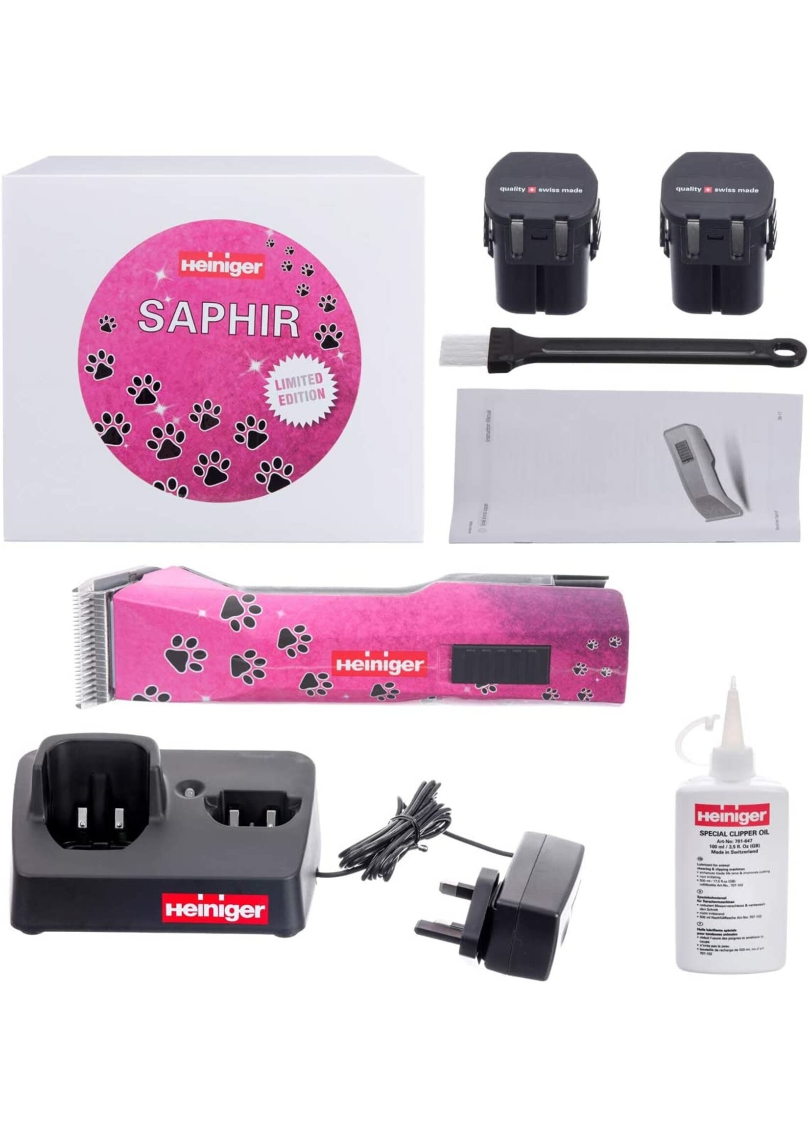 Heiniger Heiniger Cordless Saphir Clipper Pink Special Edition 1 Battery