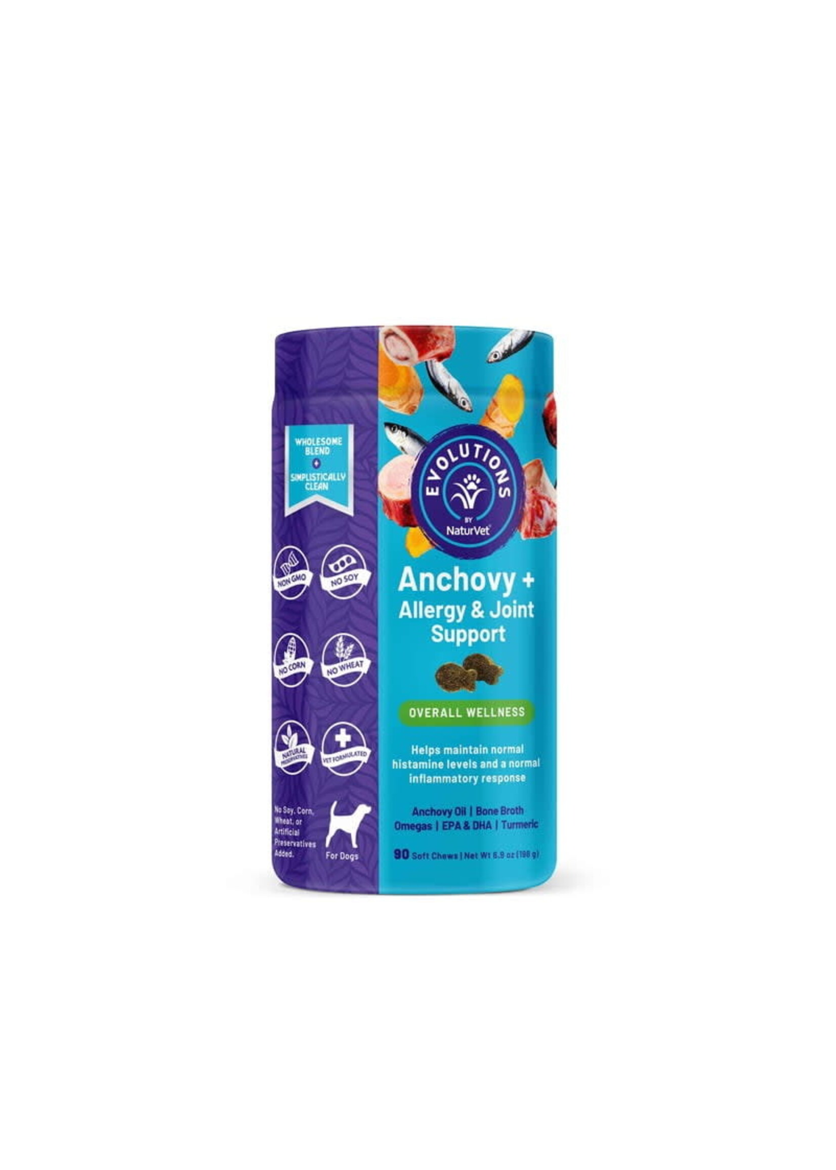 NaturVet NaturVet Evolutions Anchovy + Allergy & Joint Support Soft Chews 90ct