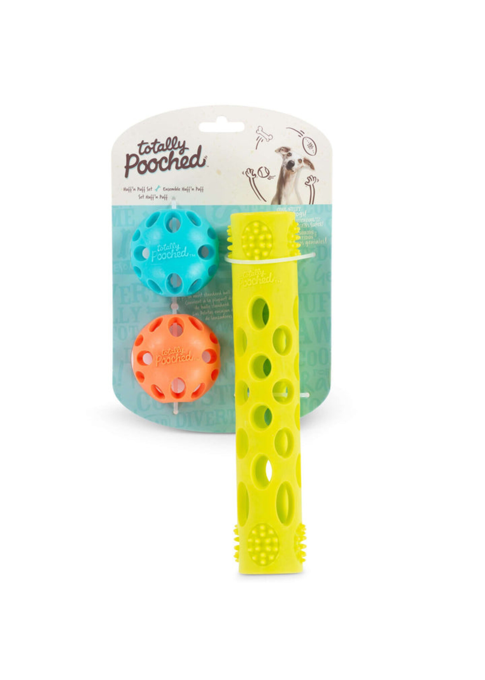 Totally Pooched Totally Pooched Huff'n Puff 3pc Two Ball & Stick Set