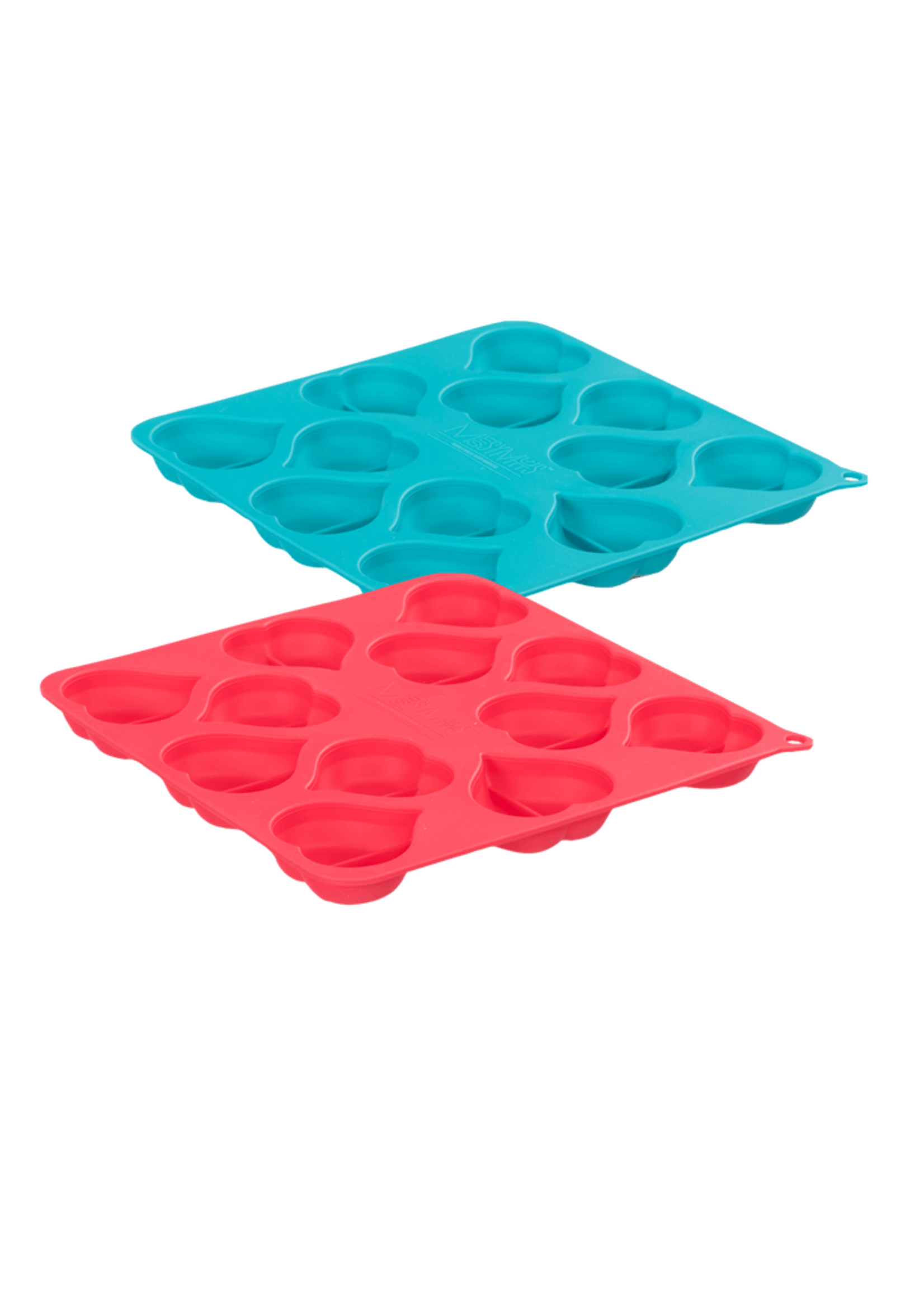 Messy Mutts Messy Mutts 2 Pack Silicone Bake & Freeze Treat Making Mold 12 x 1oz Heart