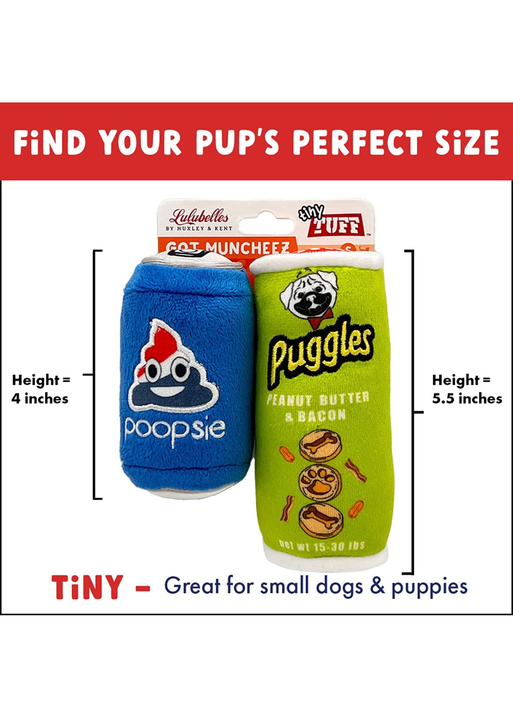 Huxley & Kent Huxley & Kent Tiny tuff Got Muncheez 2pack Dog Toy