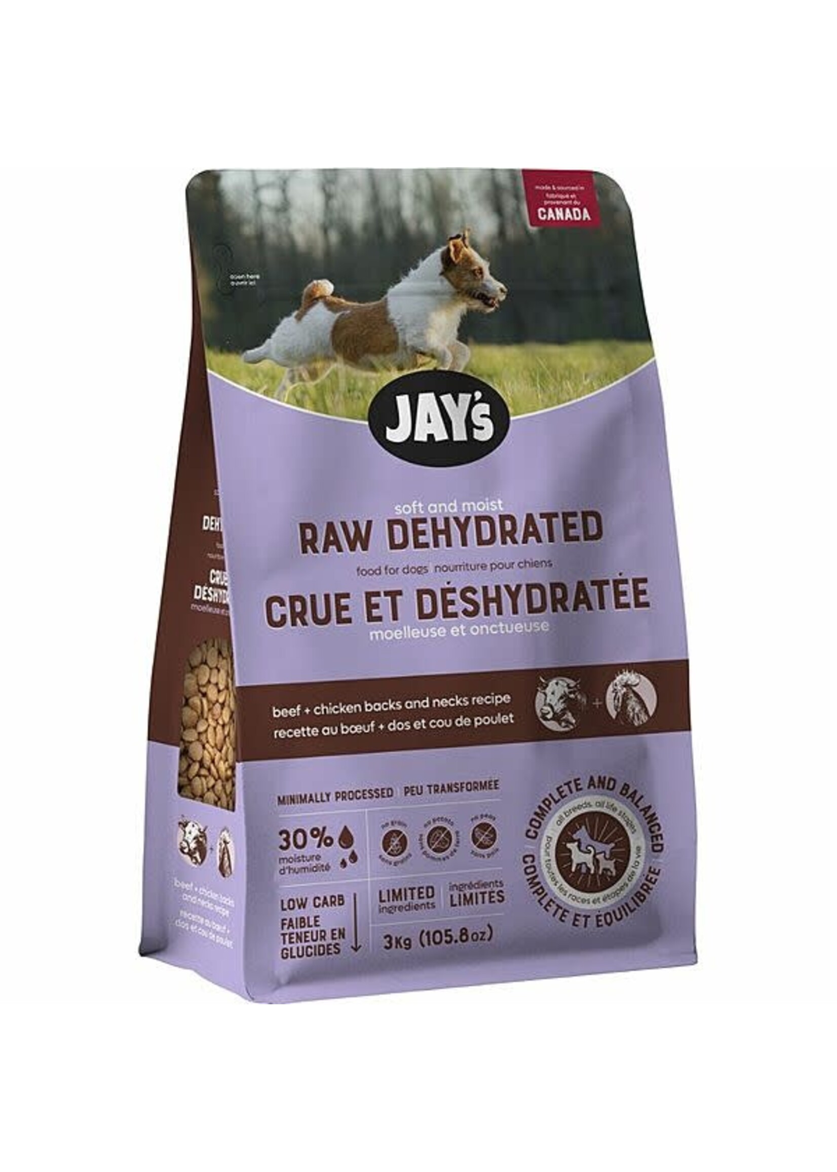 Jay's Jay's Soft & Moist Raw Dehyrated Beef & Chicken Back/Neck