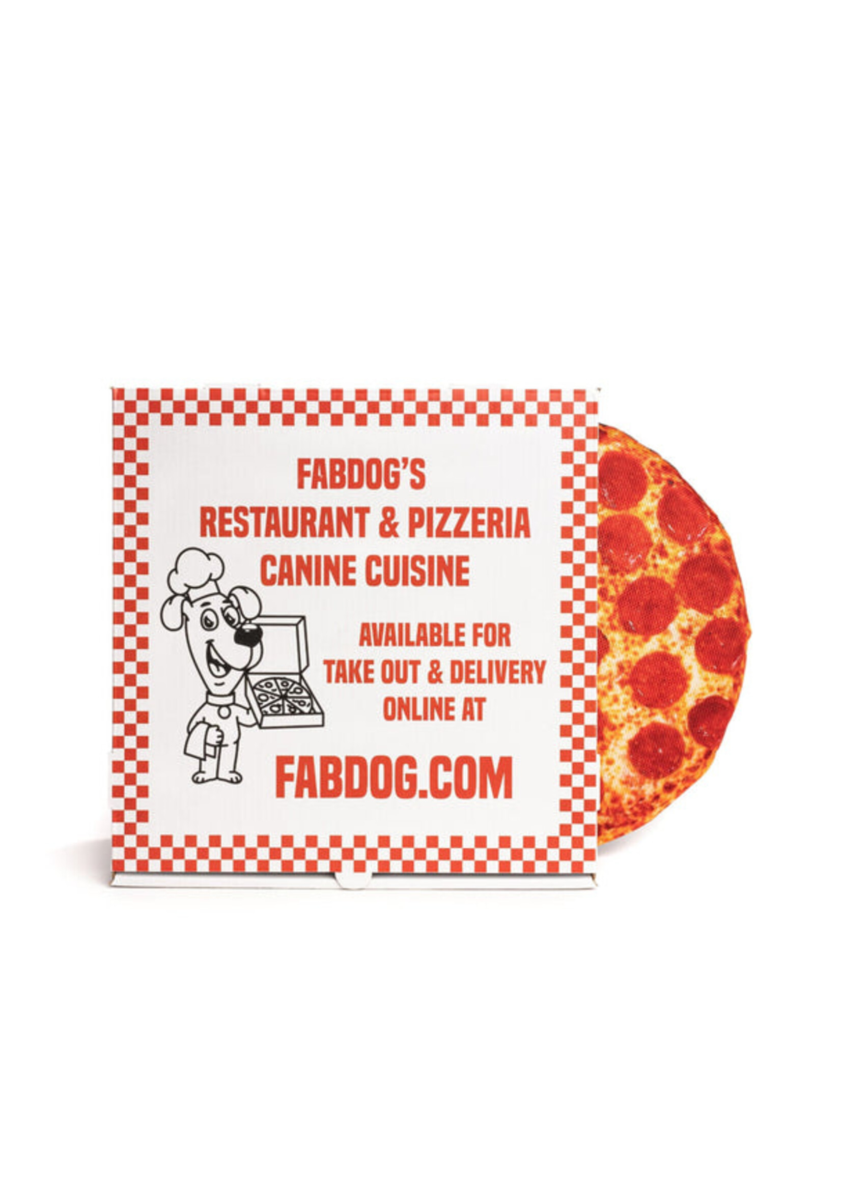 Fabdog Fabdog Foodies 10" Pizza Super-squeaker Toy