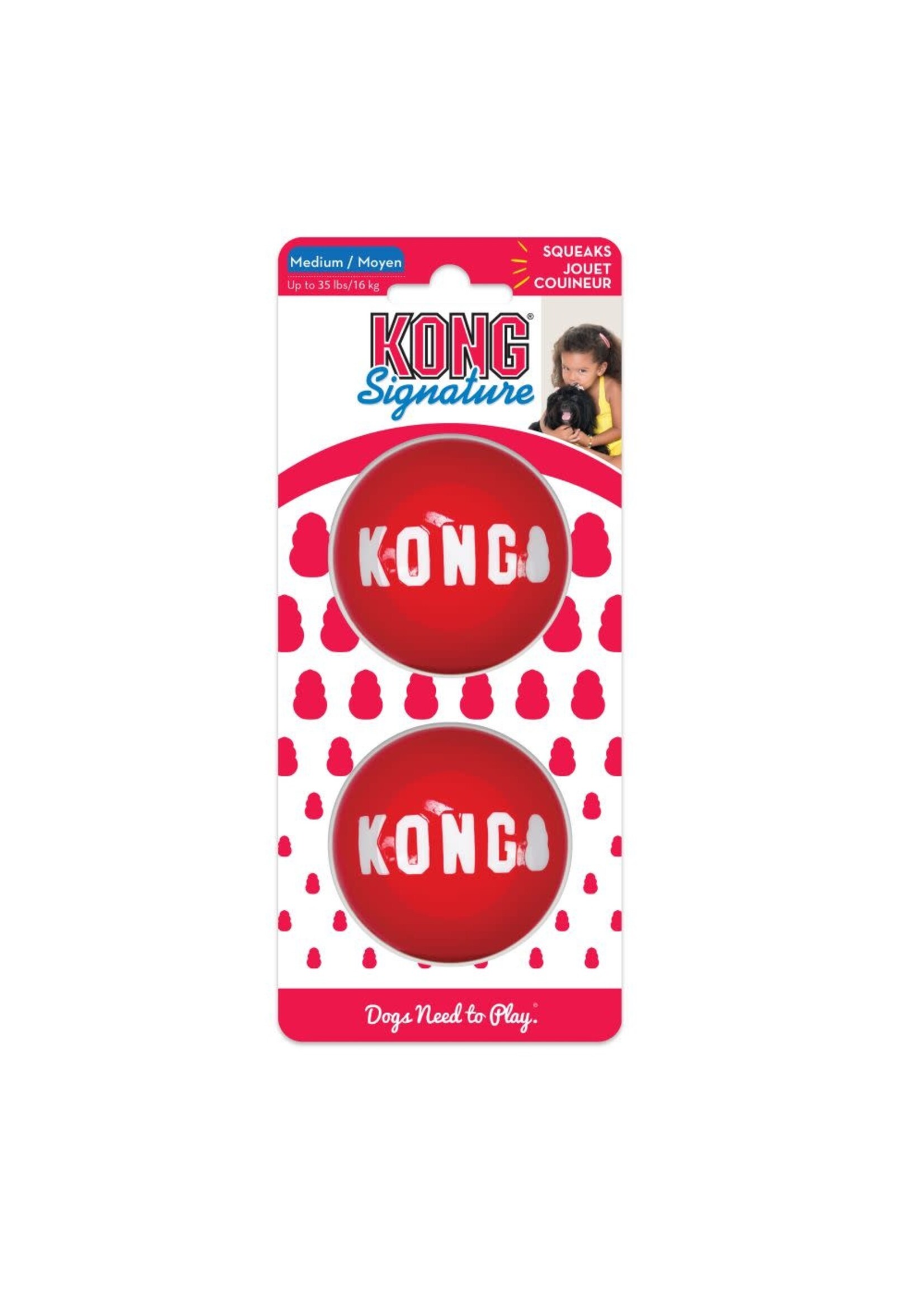 Kong Kong Signature Squeak Balls 2pack