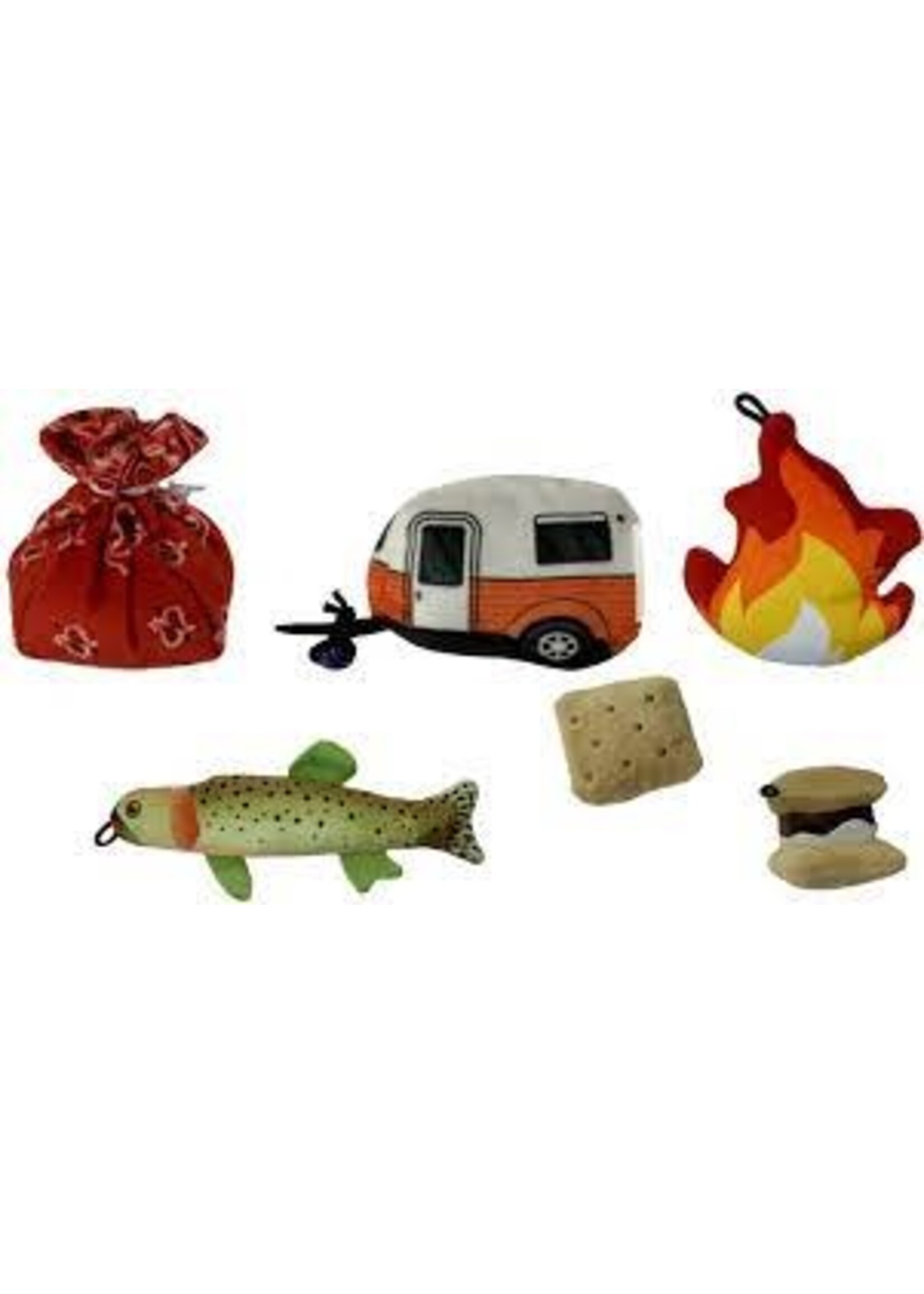 Fabdog FabCat Happy Camper Cat Toy Assorted