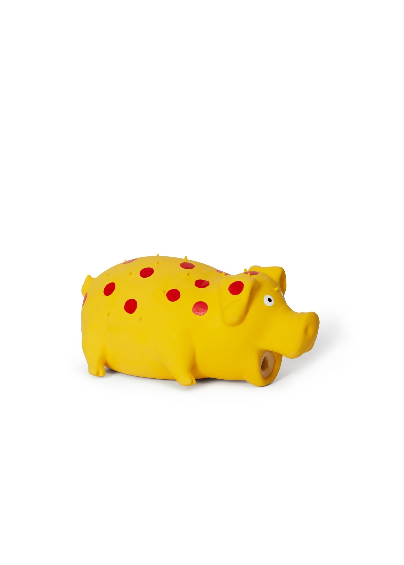 Budz Budz Latex Dog Toy w/ Squeaker Spotted Pig 8"