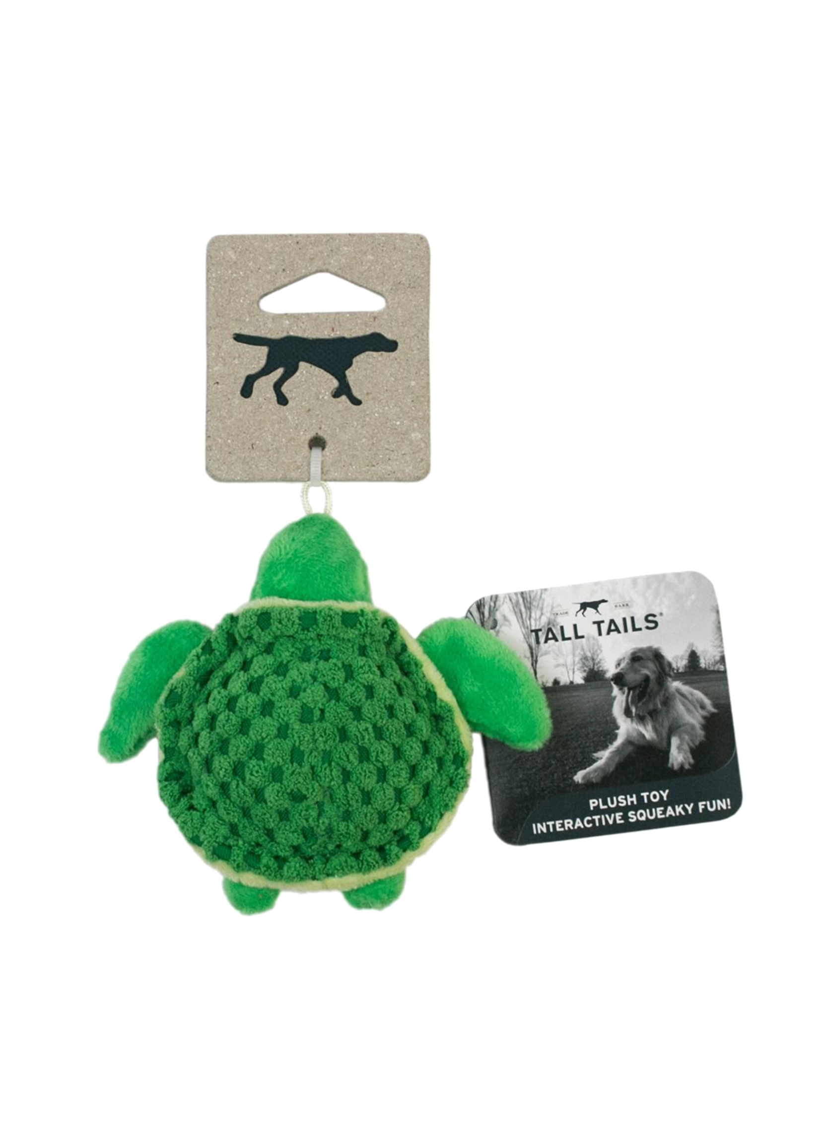 Tall Tails Tall Tails Plush Turtle Squeaker Toy 4in