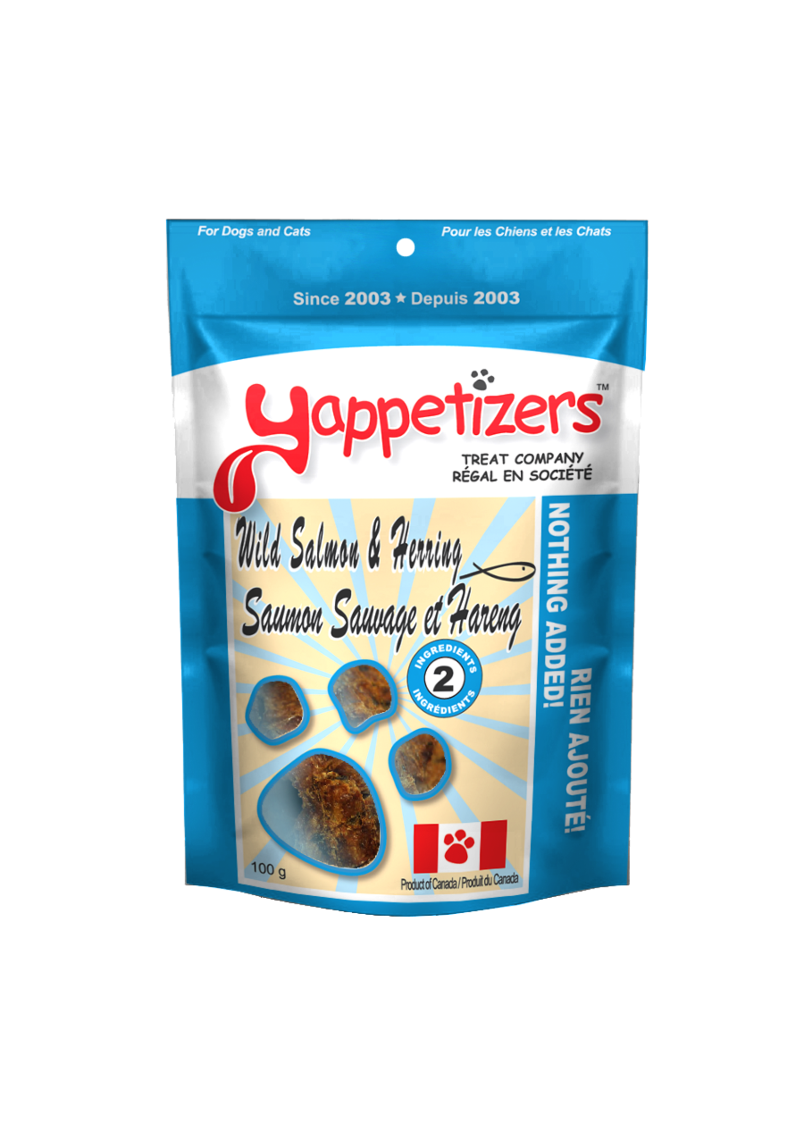 Yappetizers Yappetizers Dehyrated Salmon & Herring Dog Treats 85g