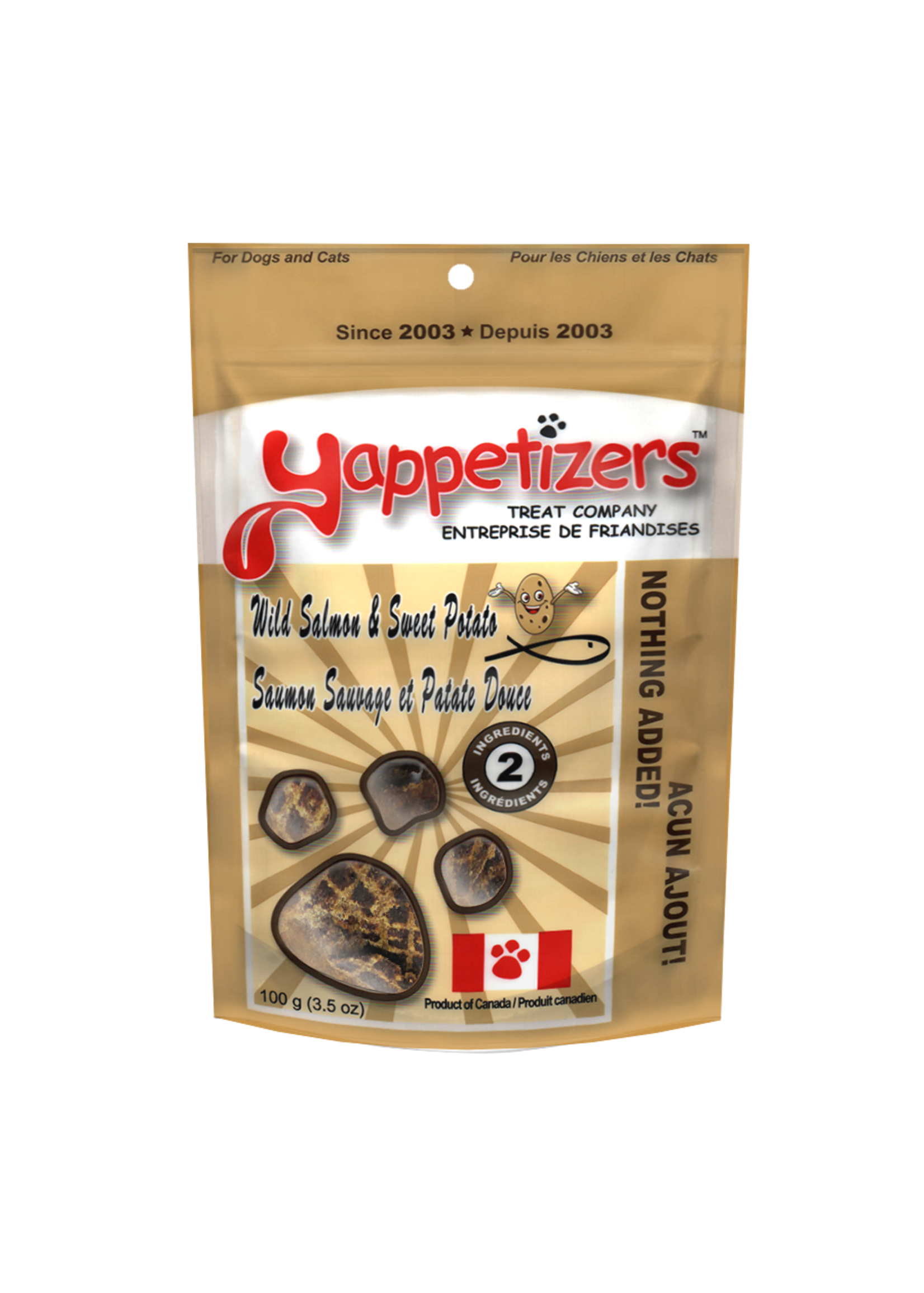 Yappetizers Yappetizers Dehydrated Salmon & Sweet Potato Dog Treats 100g