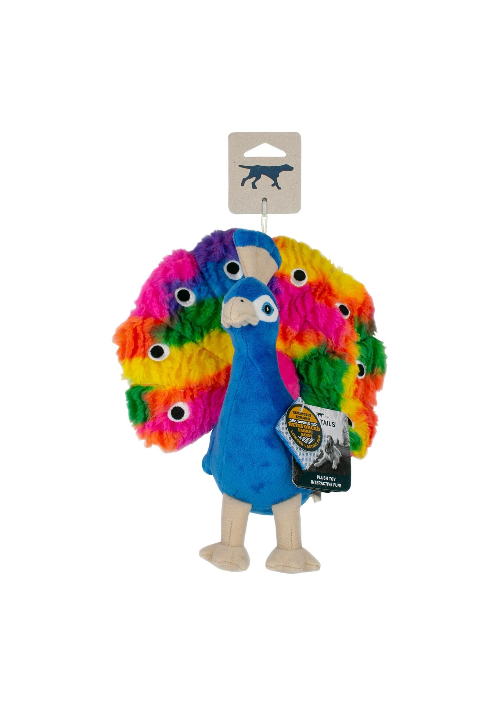 Tall Tails Tall Tails Plush Peacock Squeaker Toy 10"