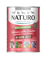Naturo Naturo Grain & Gluten Free Salmon w/ Chicken in Herb Jelly 390g single