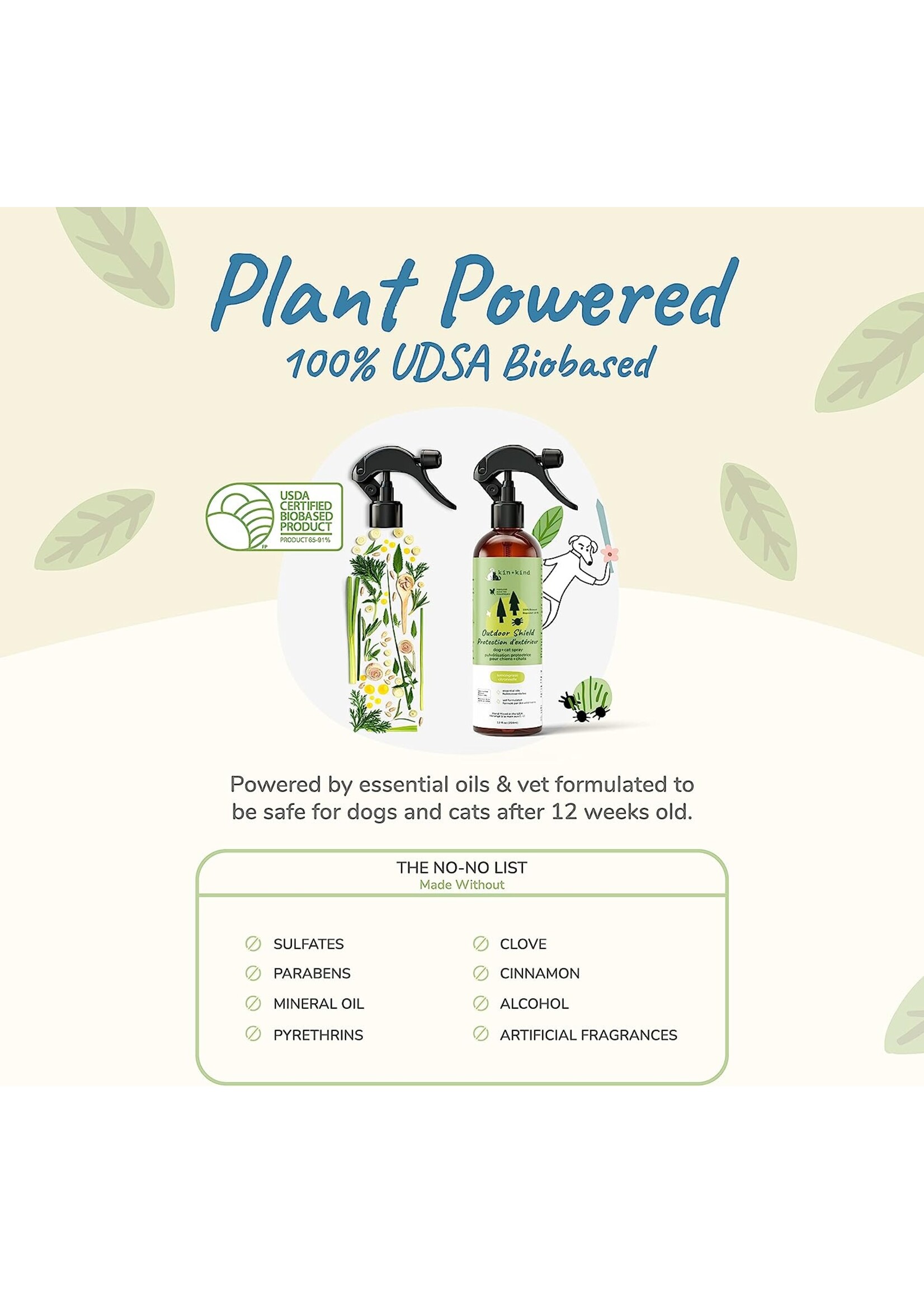Kin + Kind Kin + Kind Outdoor Shield Spray Lemongrass 12oz