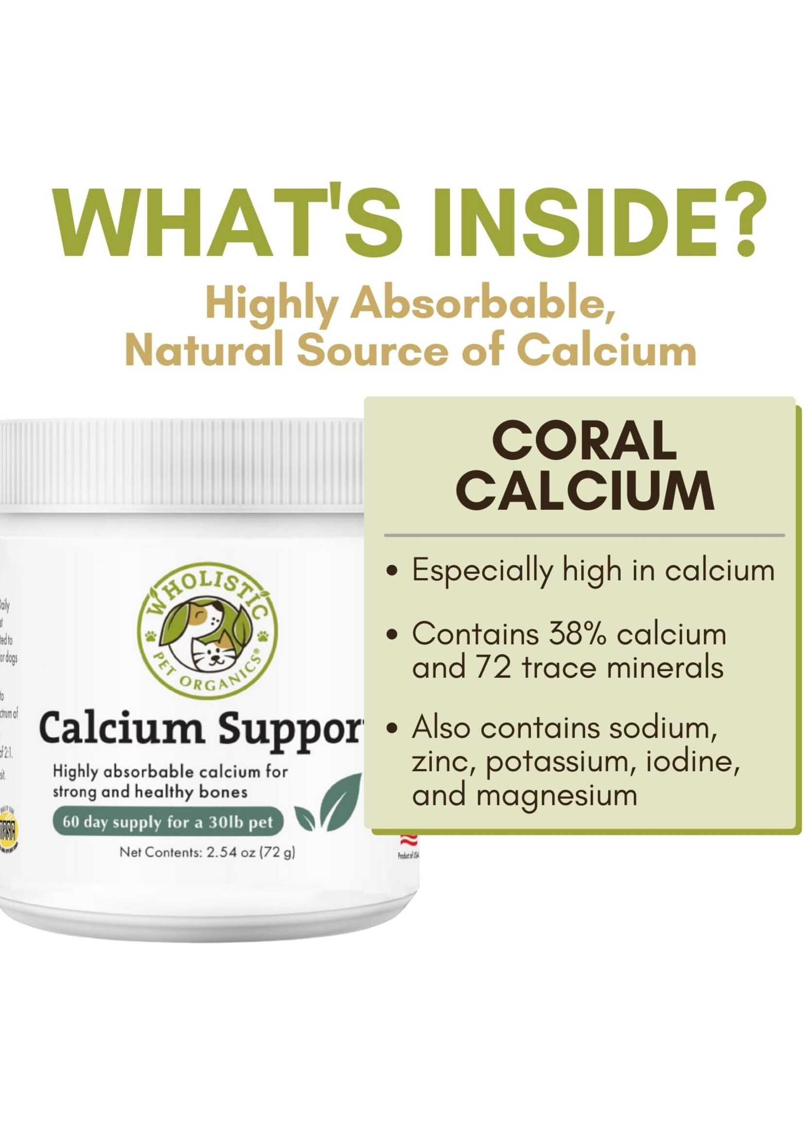 Wholistic Pet Organics Sea Coral Calcium 3oz