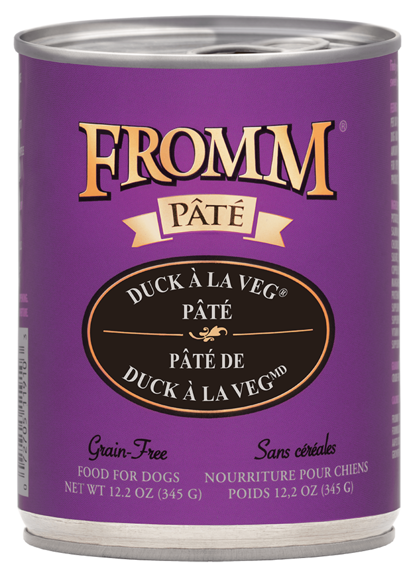 Fromm Family Pet Food Fromm Dog GF Duck a la Veg Pate 12.2oz case 12