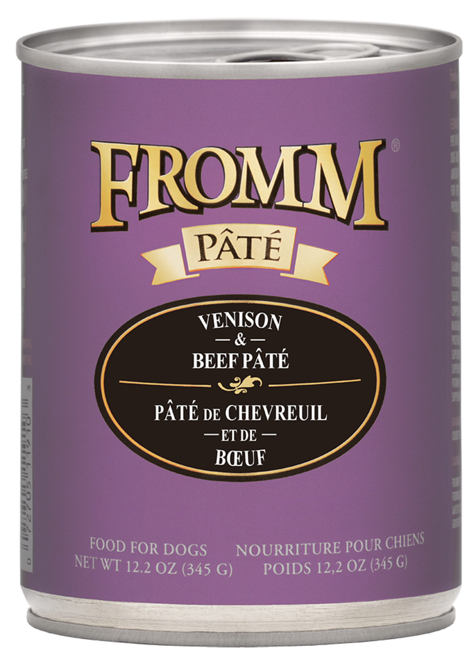 Fromm Family Pet Food Fromm Dog Venison & Beef Pate 12oz case 12