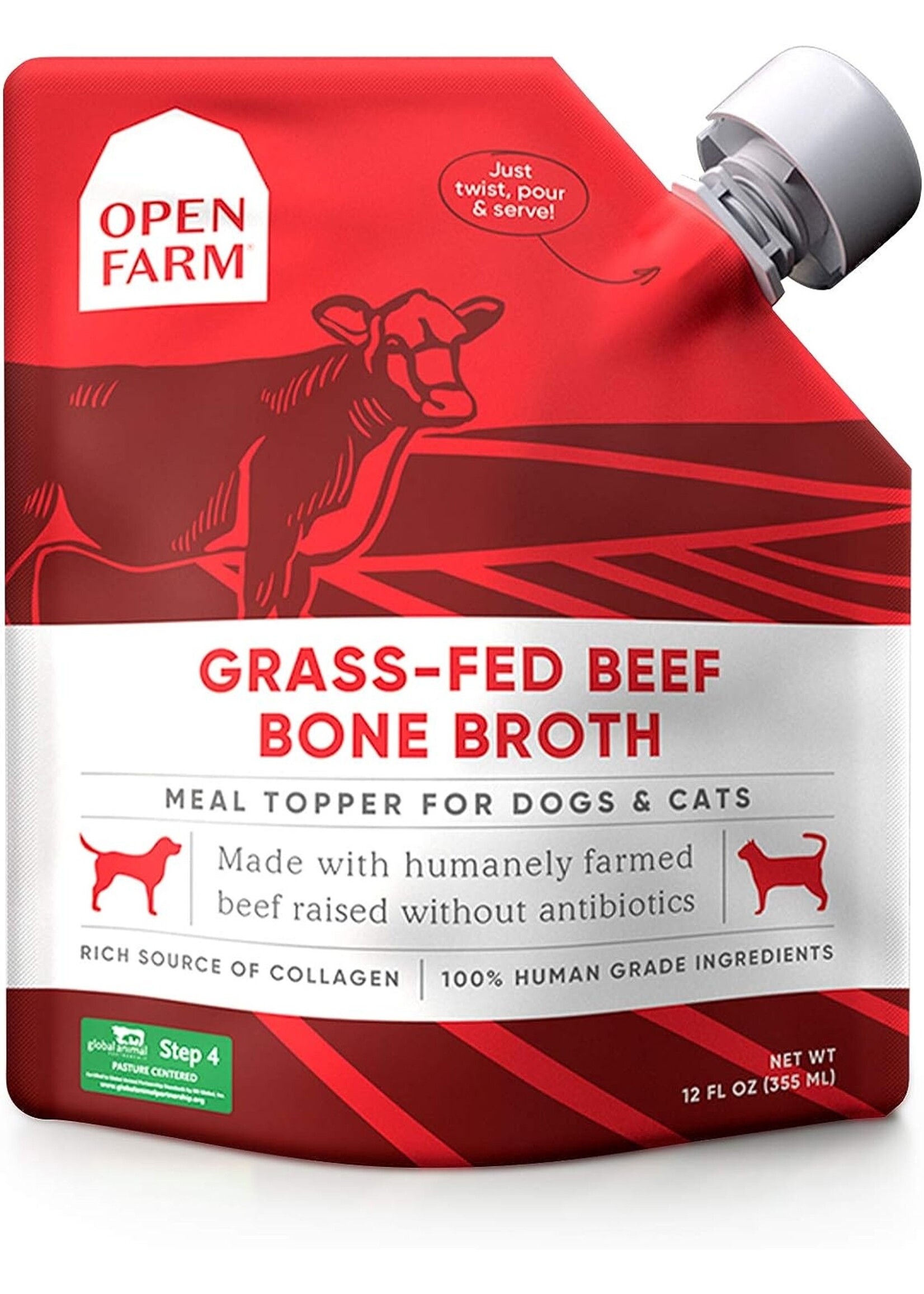 Open Farm Open Farm Dog/Cat Bone Broth Topper Grass-Fed Beef