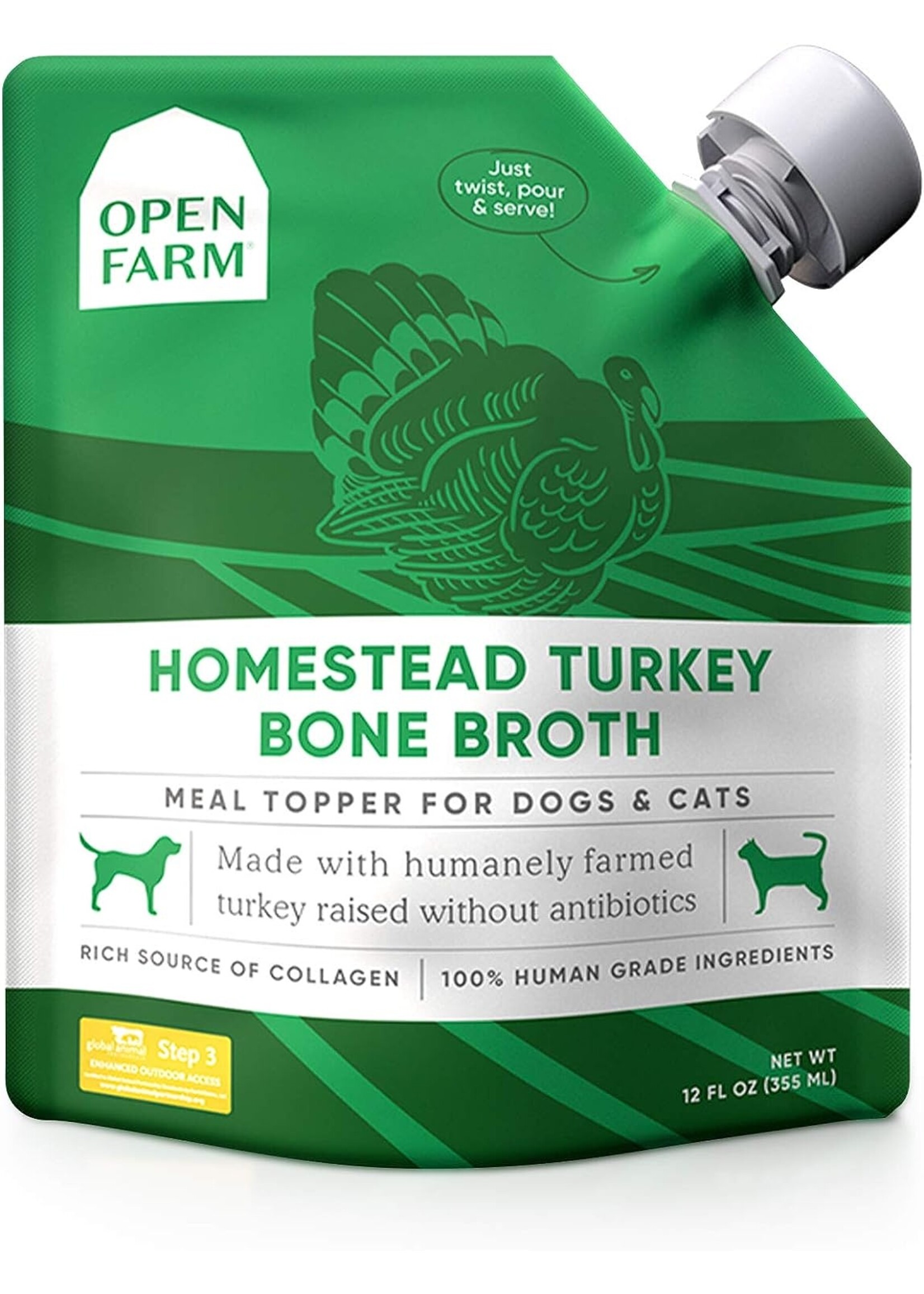 Open Farm Open Farm Dog/Cat Bone Broth Topper Homestead Turkey